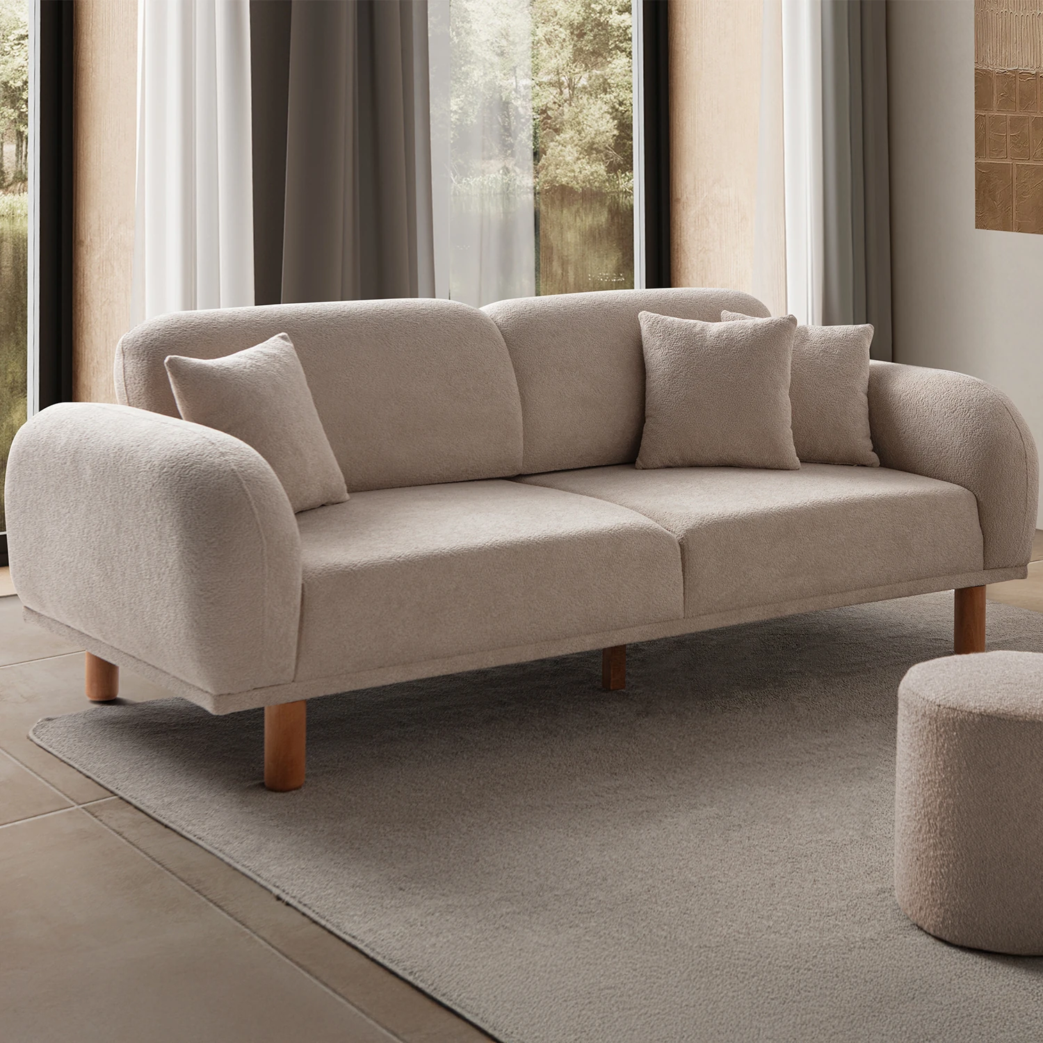 Regnum Üçlü Koltuk Taş Rengi