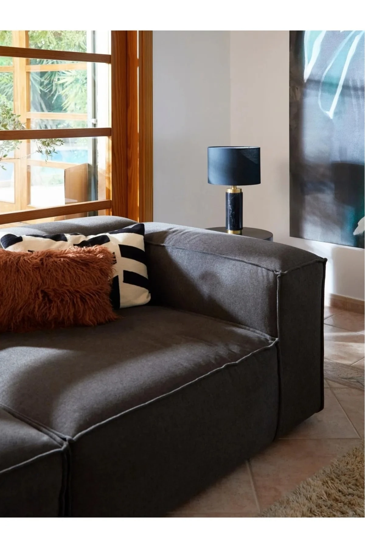 Mira 2 Modüler İkili Koltuk Keten Antrasit