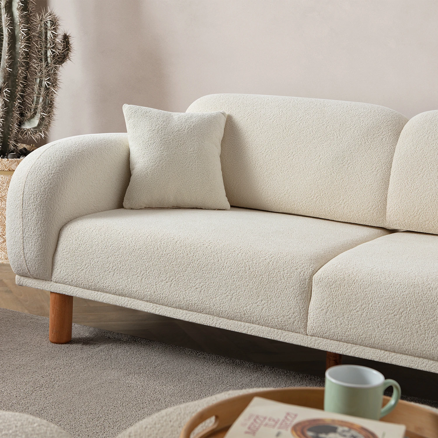 Regnum Üçlü Koltuk Krem