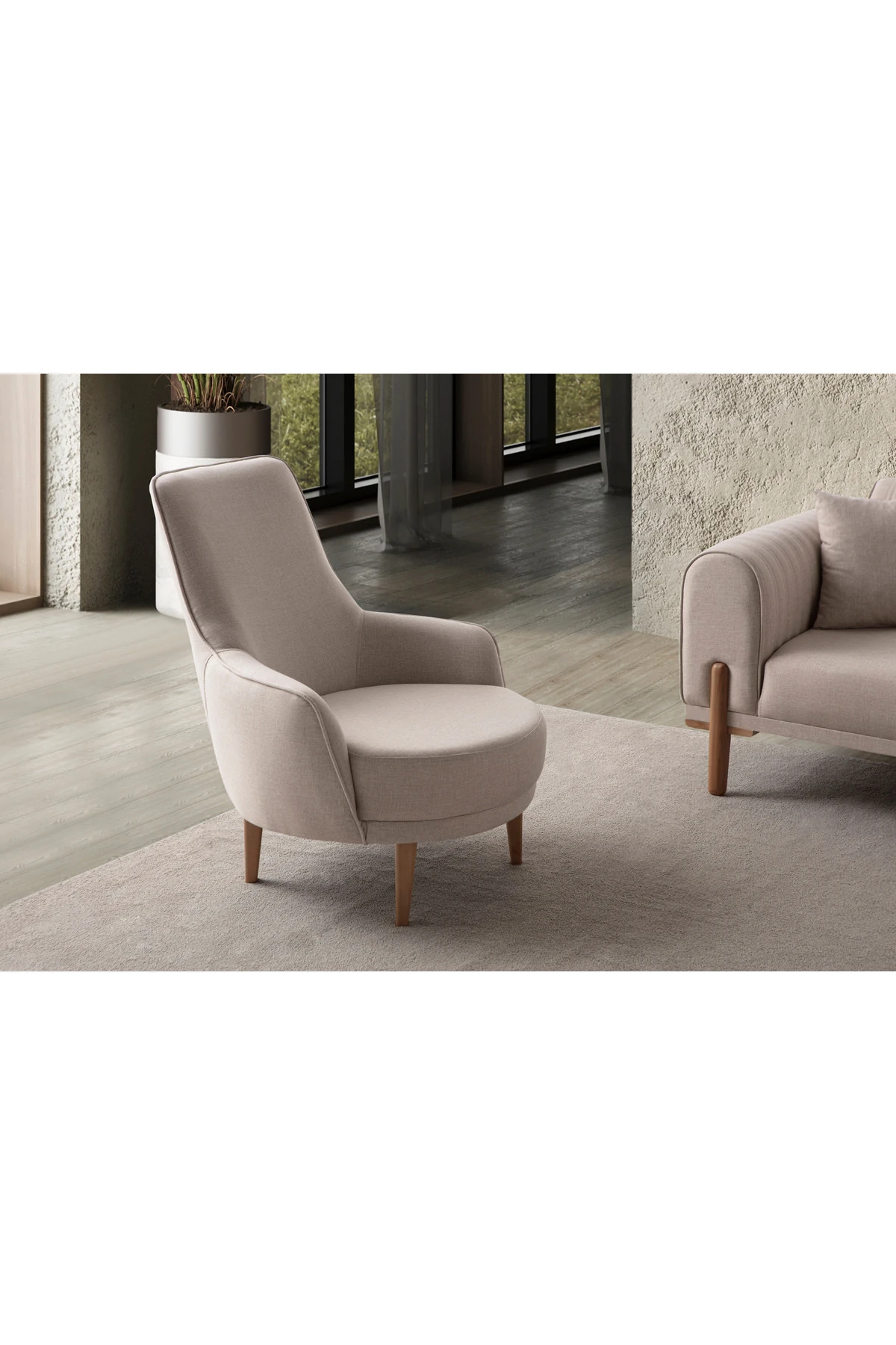 Galata 3+1 Koltuk Takımı Sütlü Kahve