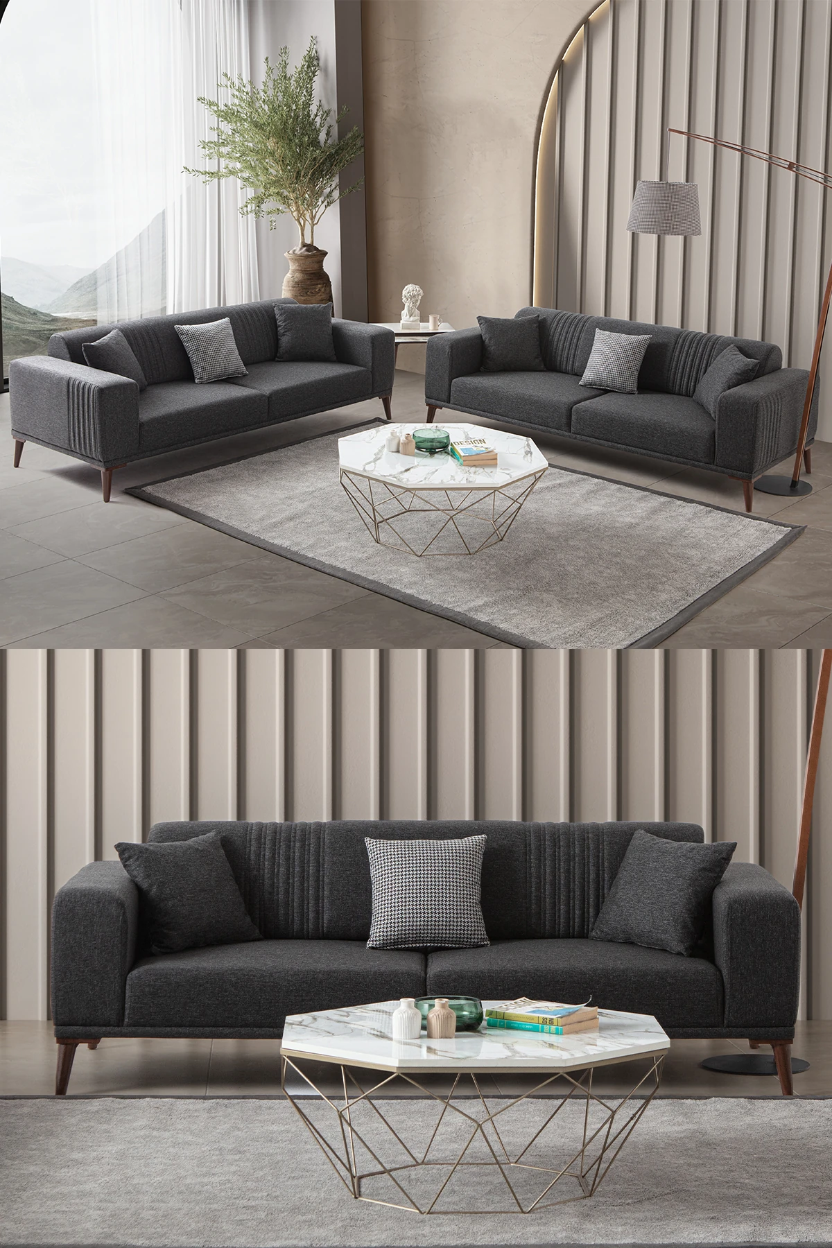 Regnar 3+3 Koltuk Takımı Antrasit