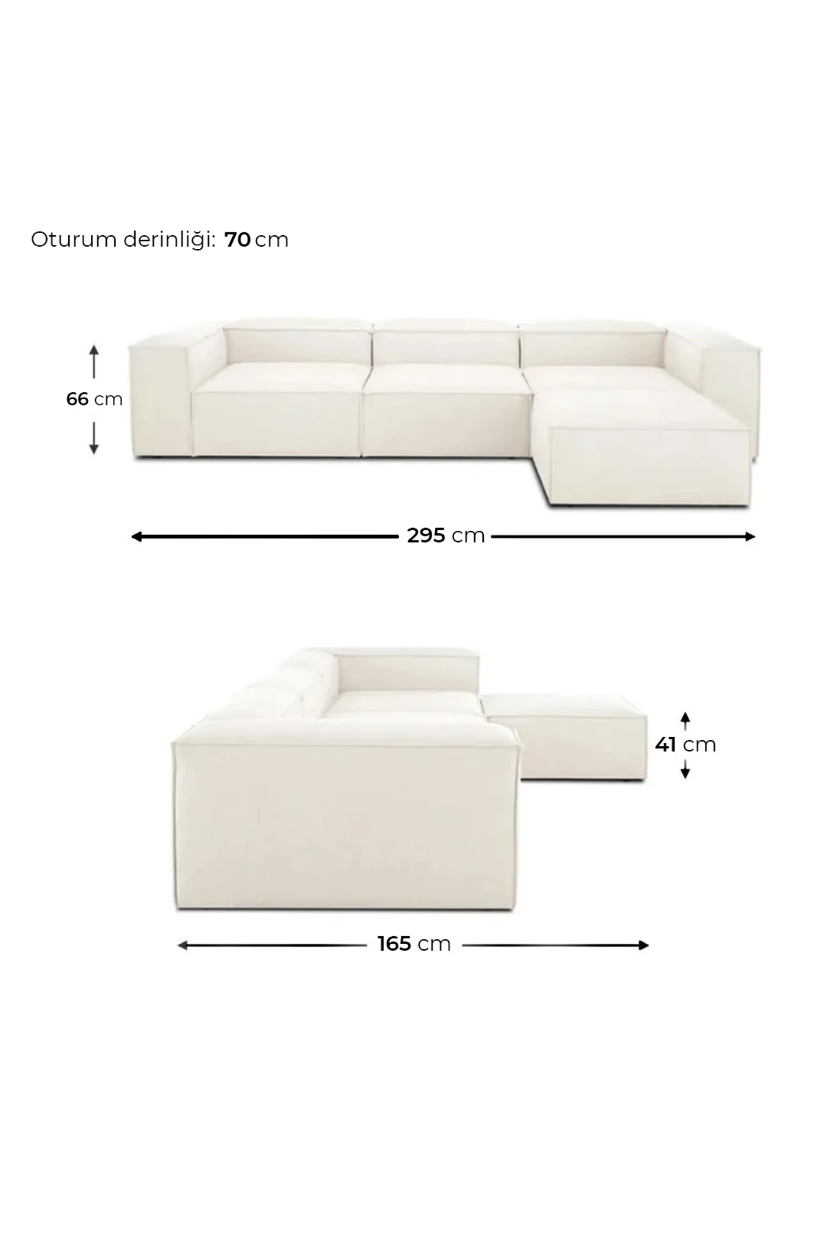 Mira Relax 4 Modül Köşe Koltuk Keten Lacivert