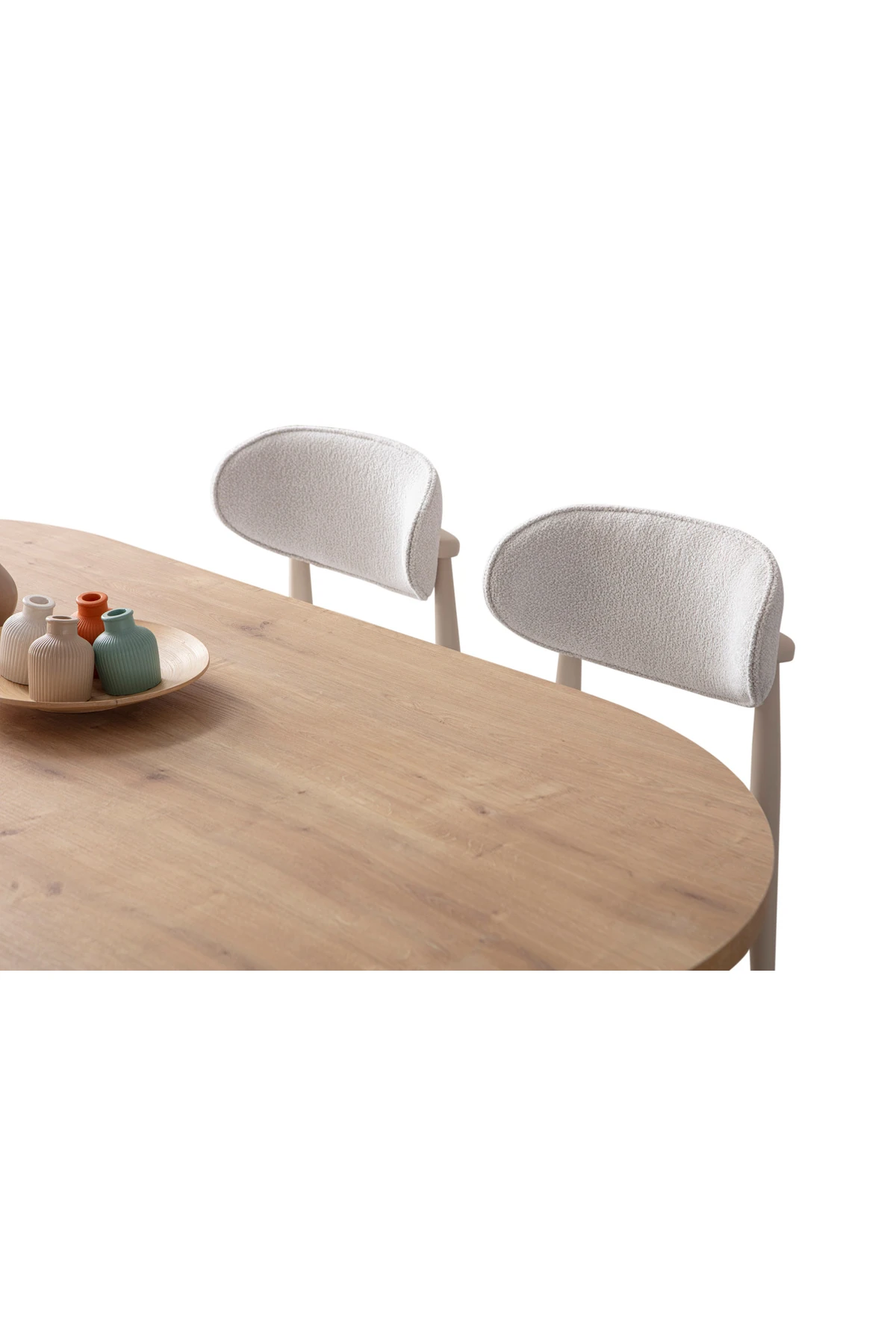 Safir Meşe Oval 4 Sandalyeli Masa Takımı