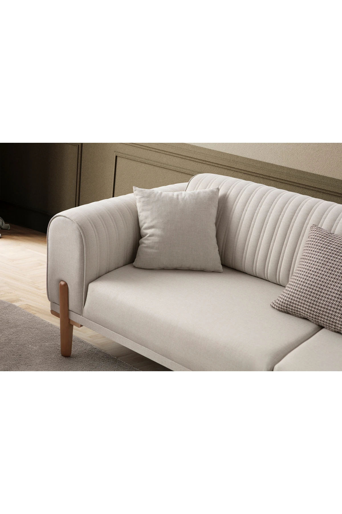 Galata Üçlü Koltuk Krem