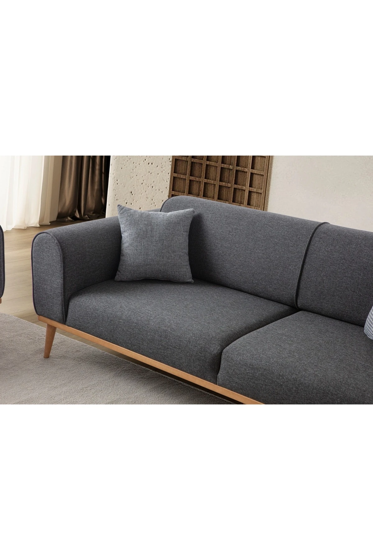 Rebul Üçlü Koltuk Antrasit