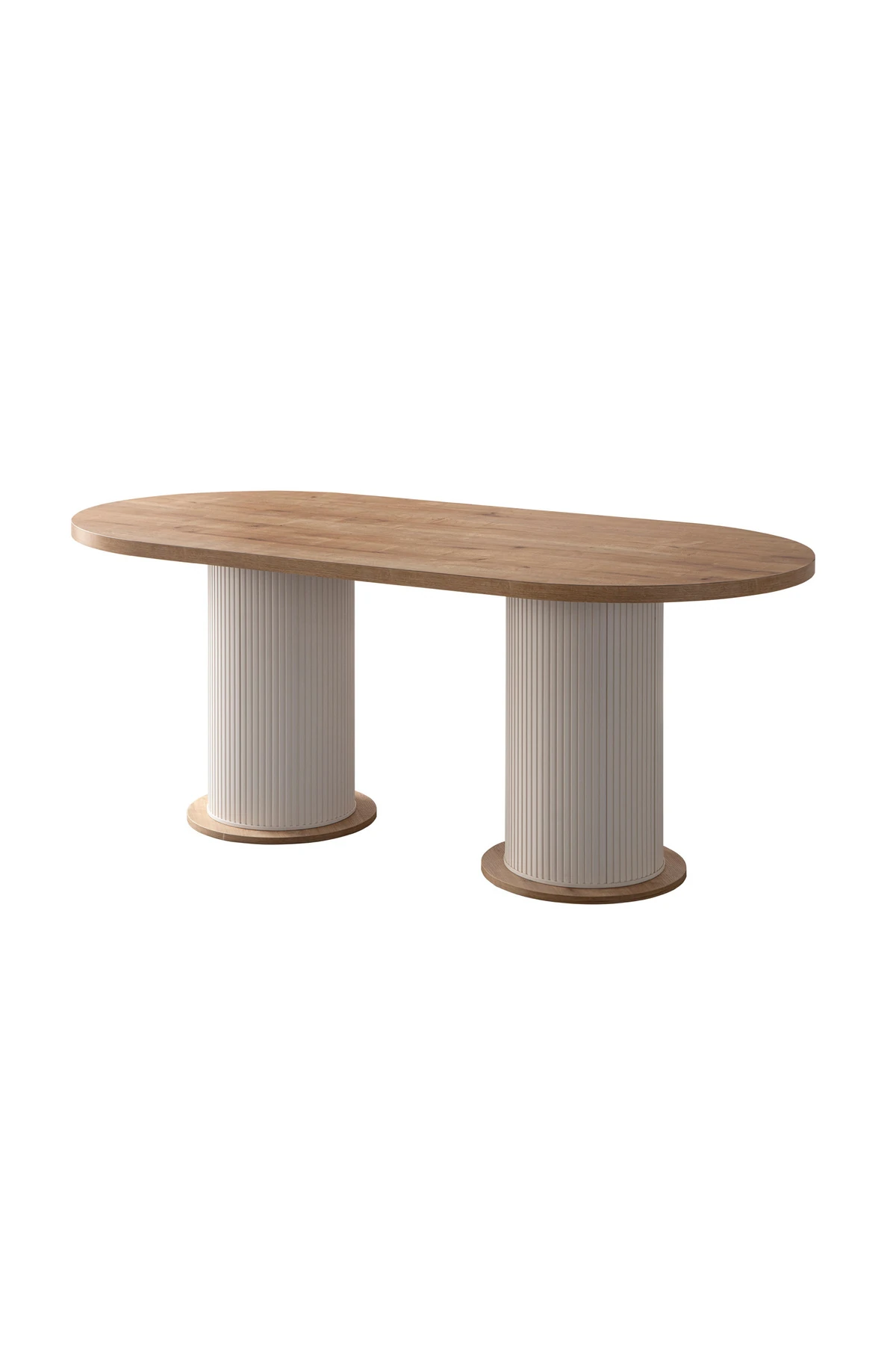 Safir Meşe Oval Masa