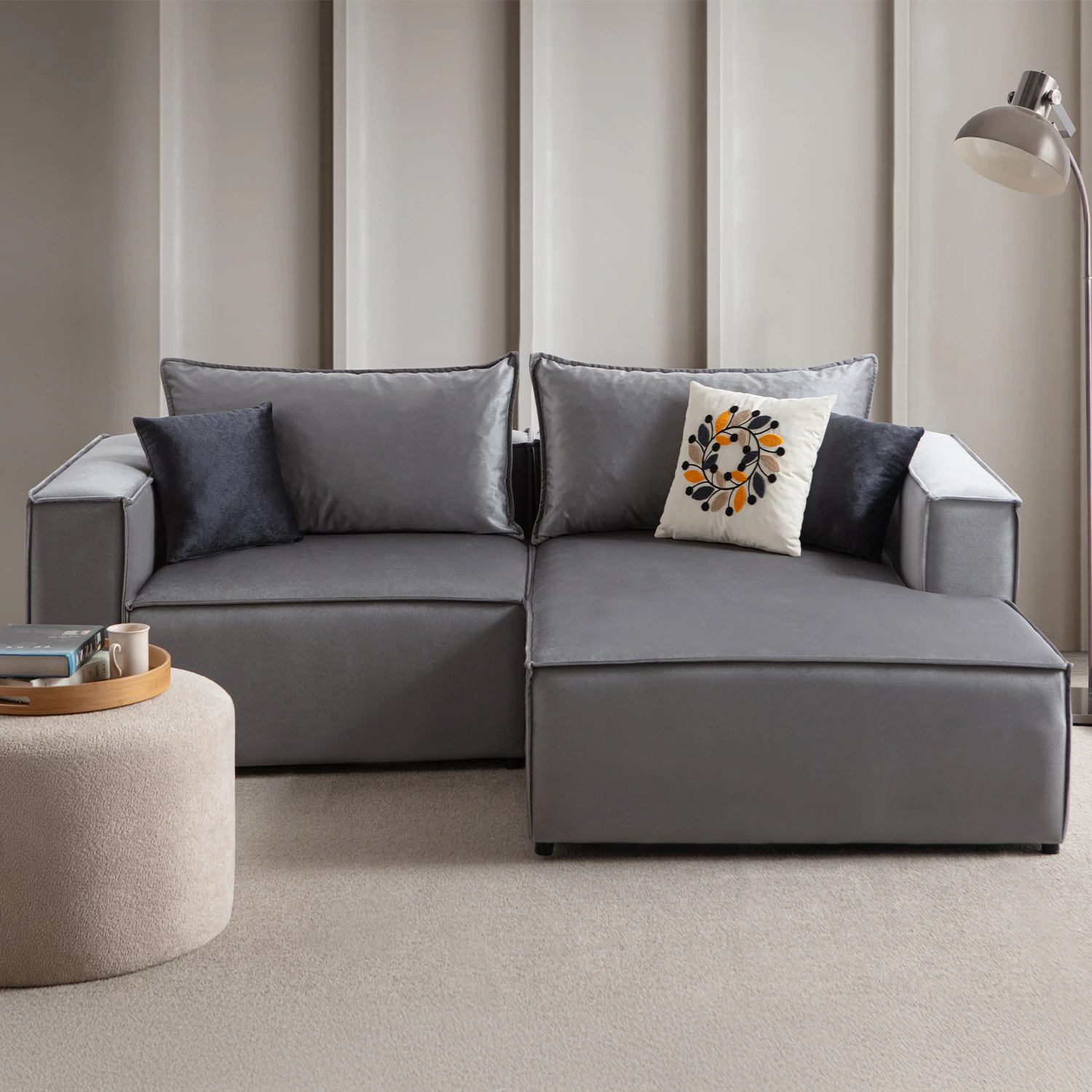 Arven Köşe Koltuk Takımı Gri