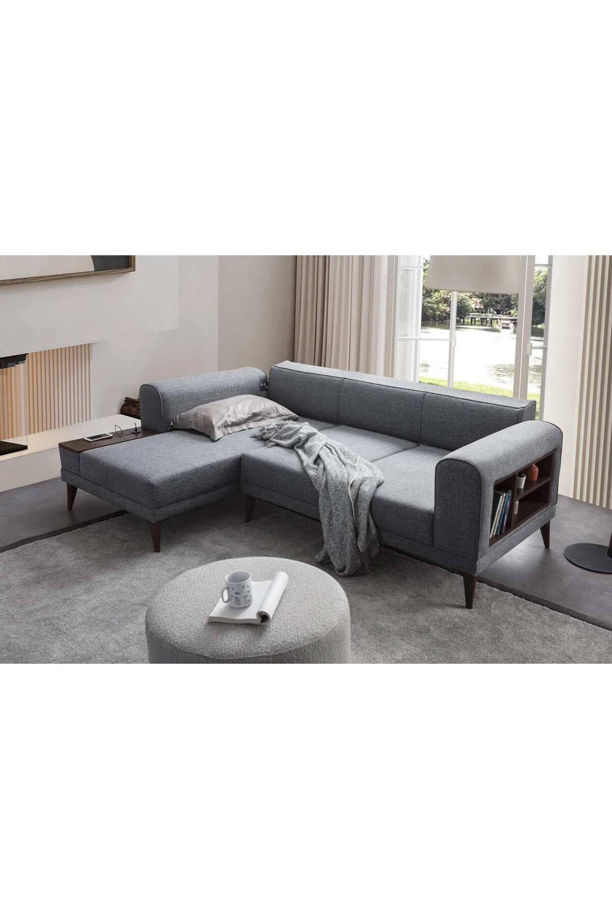 Drog Köşe Koltuk Takımı Gri
