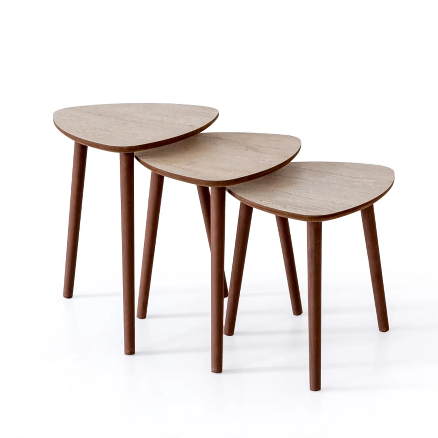 Vera Üçlü Zigon Sehpa Krem