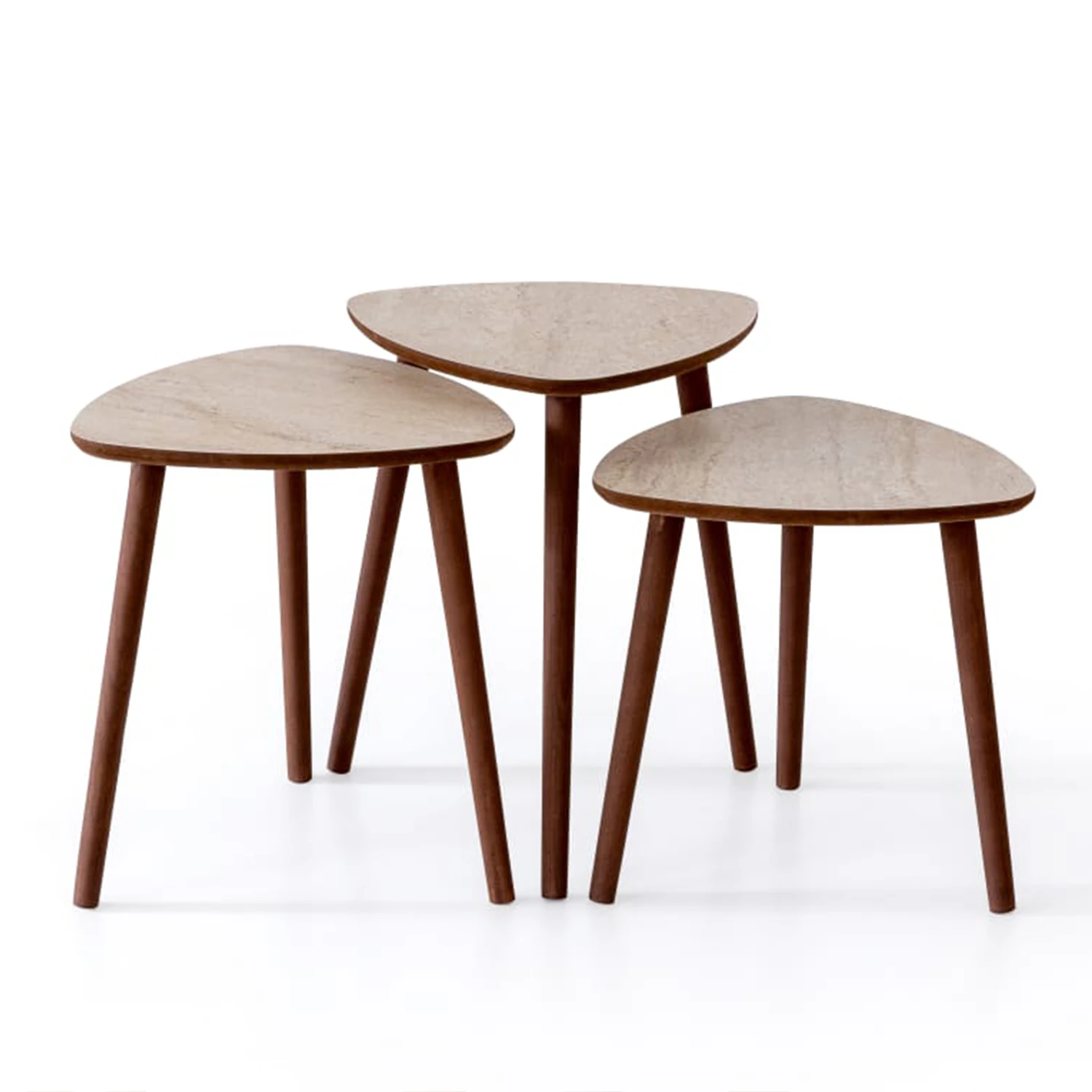 Vera Üçlü Zigon Sehpa Krem