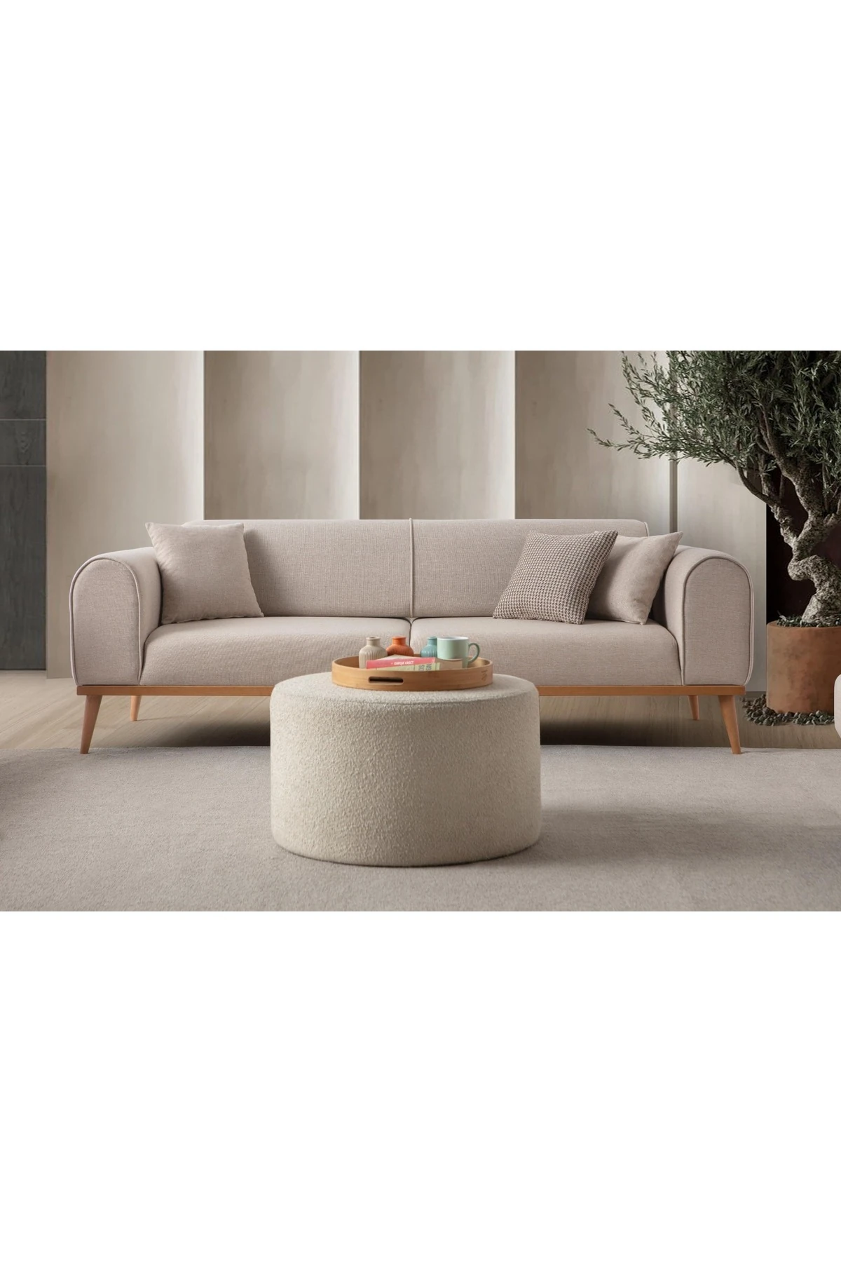 Rebull Üçlü Koltuk Sütlü Kahve