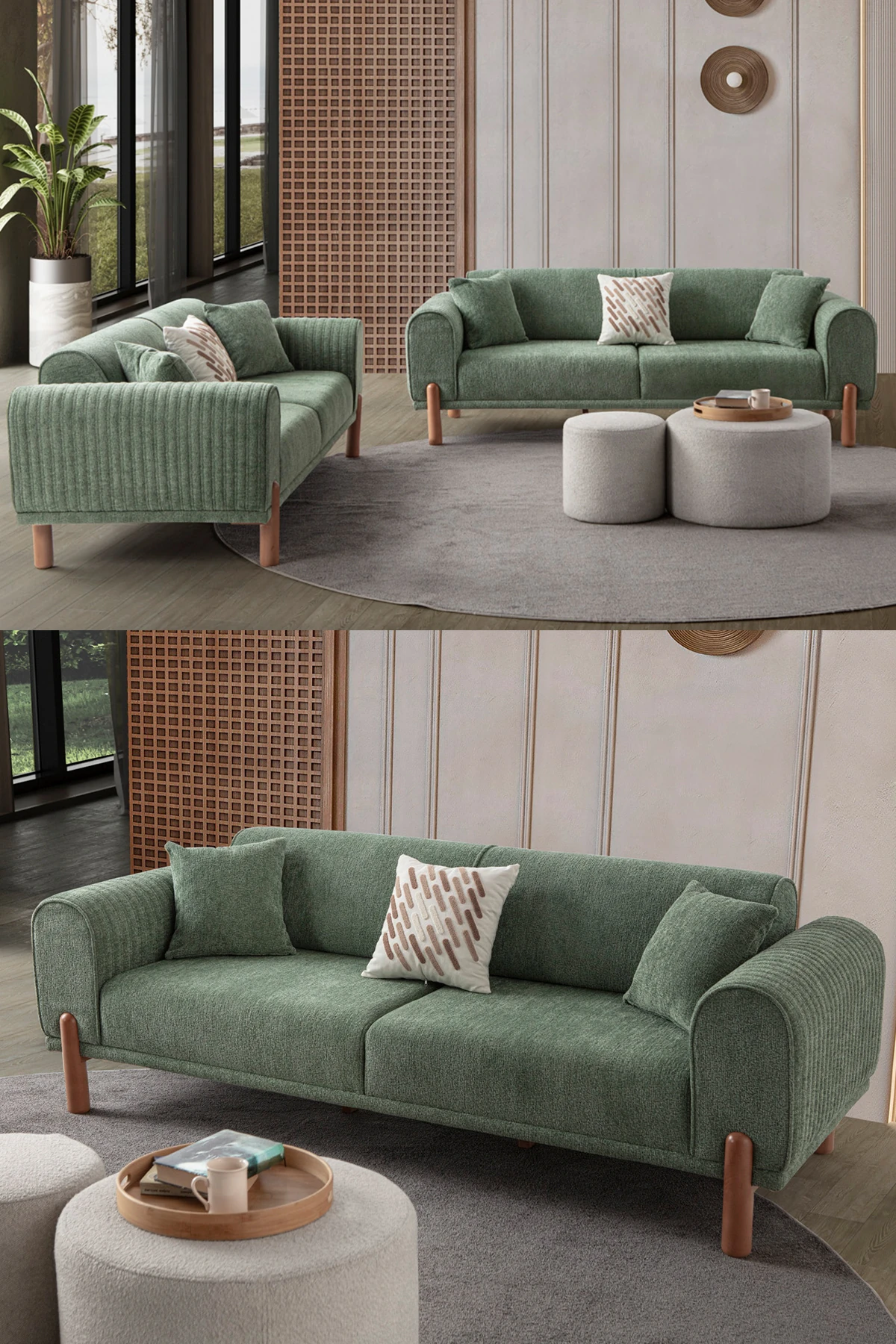 Armoni 3+3 Koltuk Takımı Yeşil