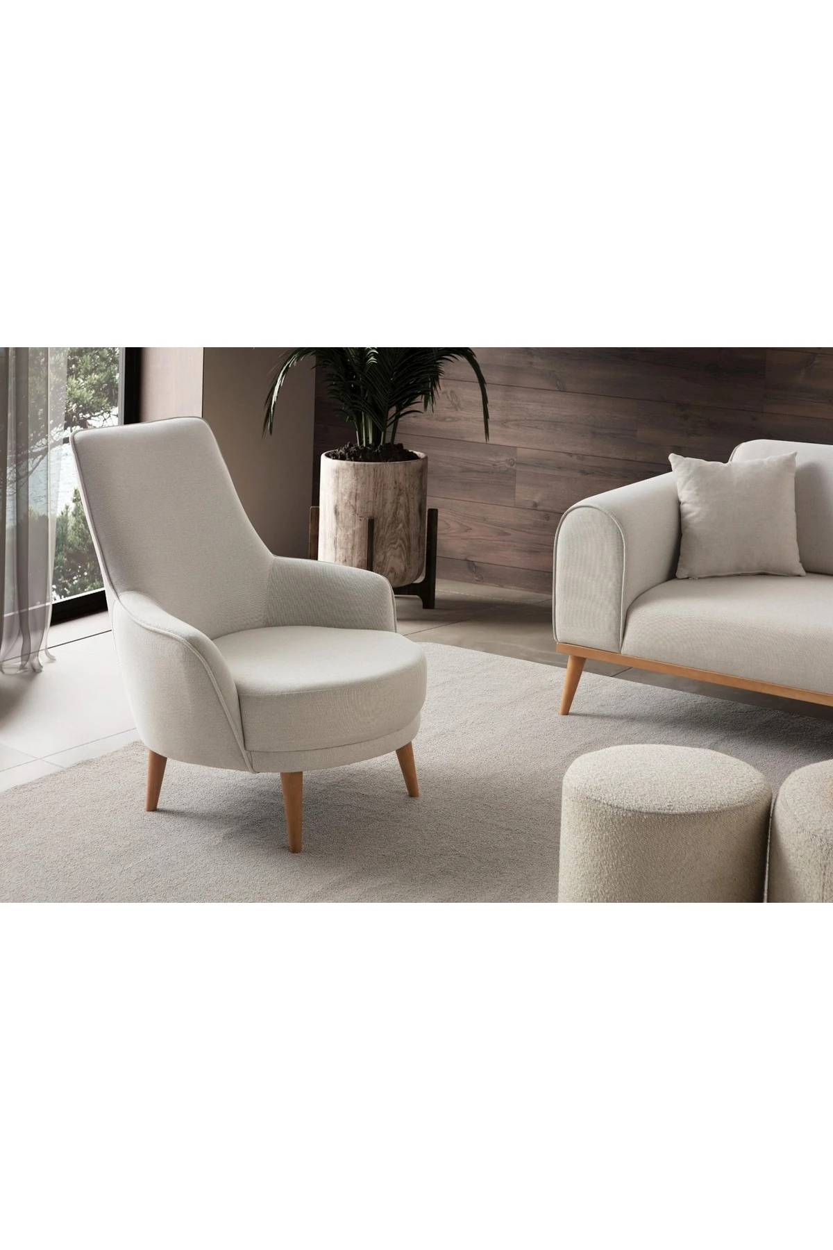 Rebul 3+1 Koltuk Takımı Bej Renk