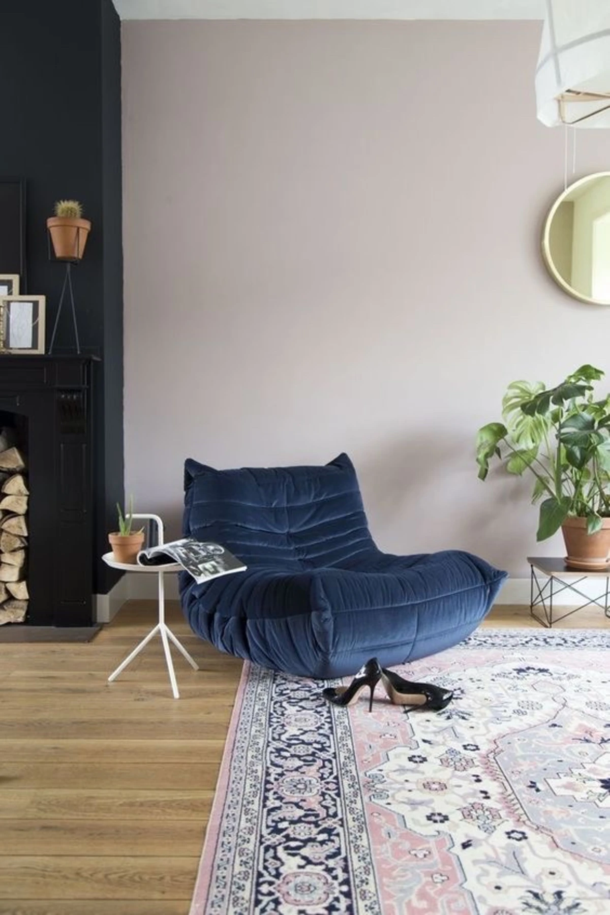 Puffer Relax Lacivert Berjer