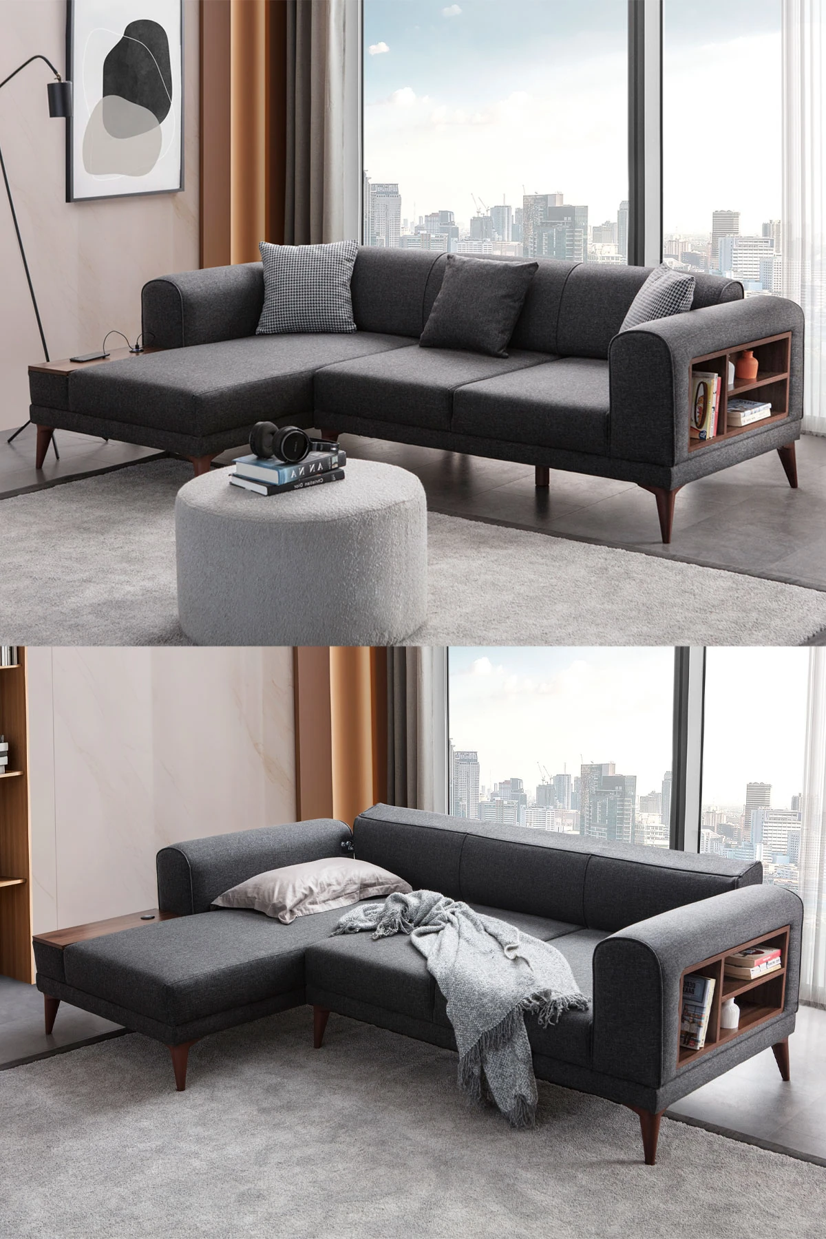 Drog Köşe Koltuk Takımı Antrasit