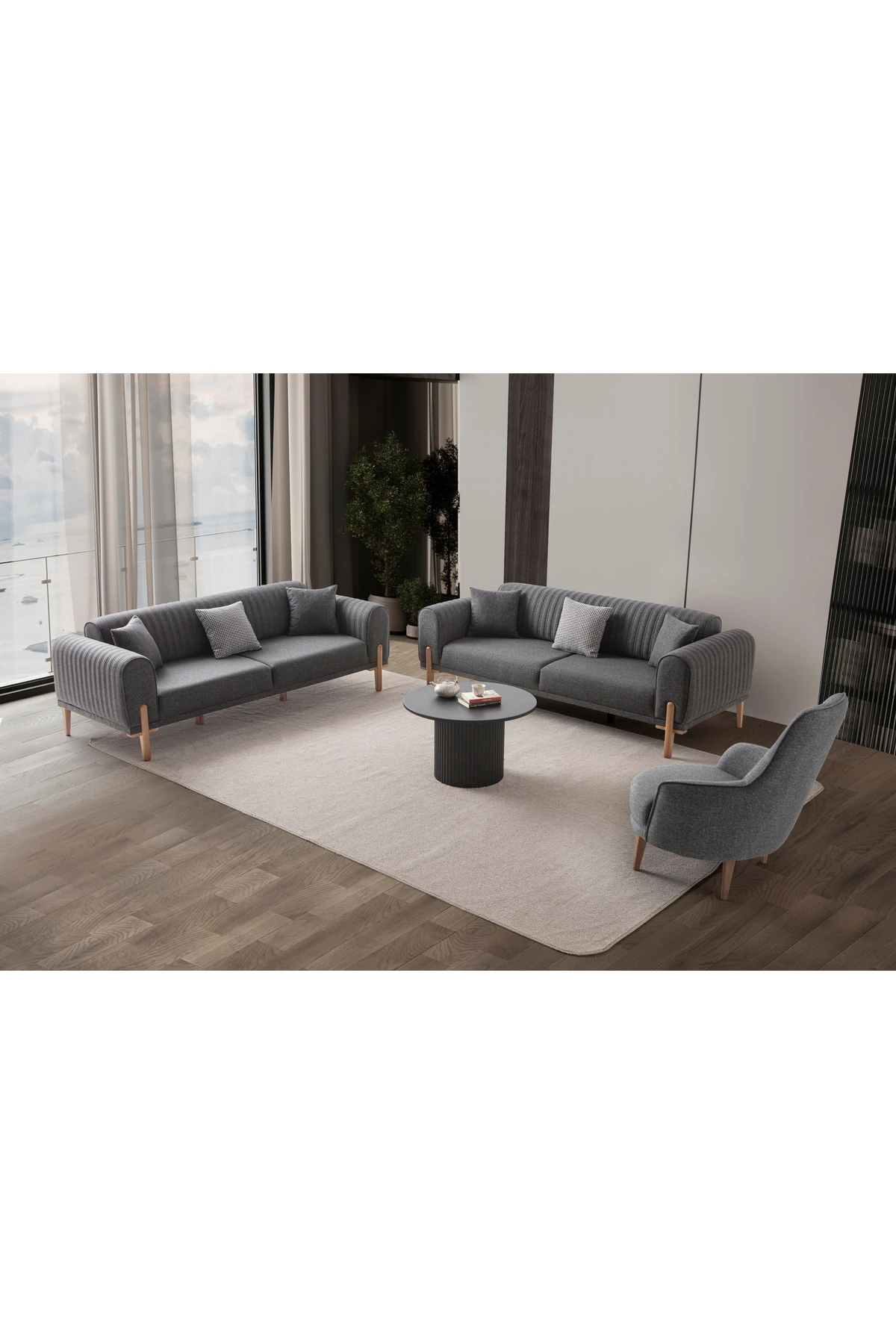 Galata 3+3+1+1 Koltuk Takımı Antrasit