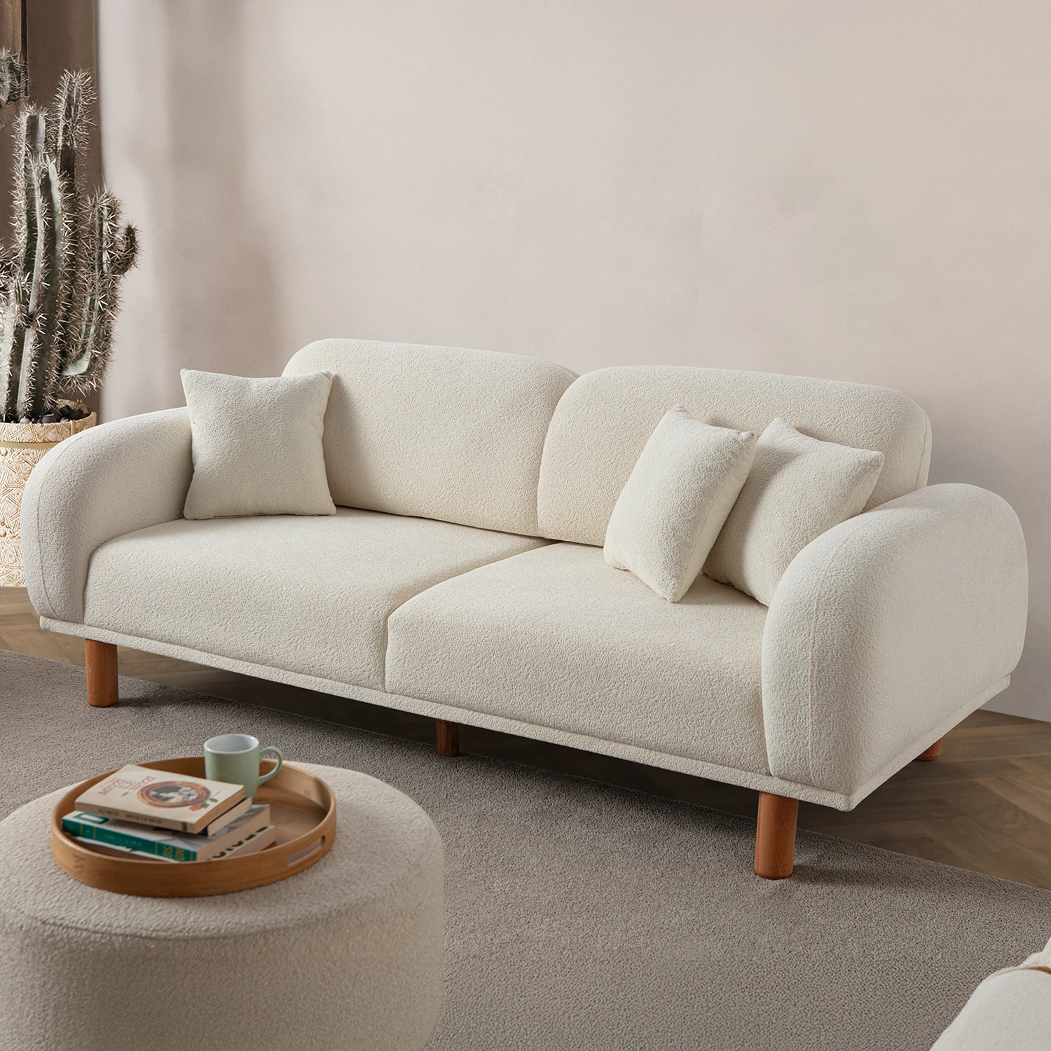 Regnum Üçlü Koltuk Krem