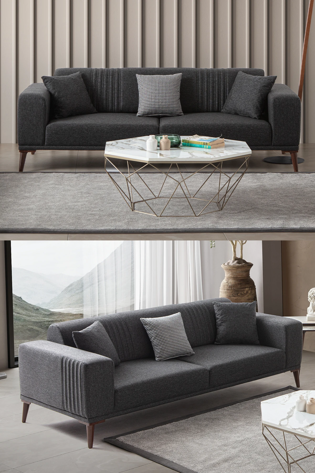 Regnar Üçlü Koltuk Antrasit