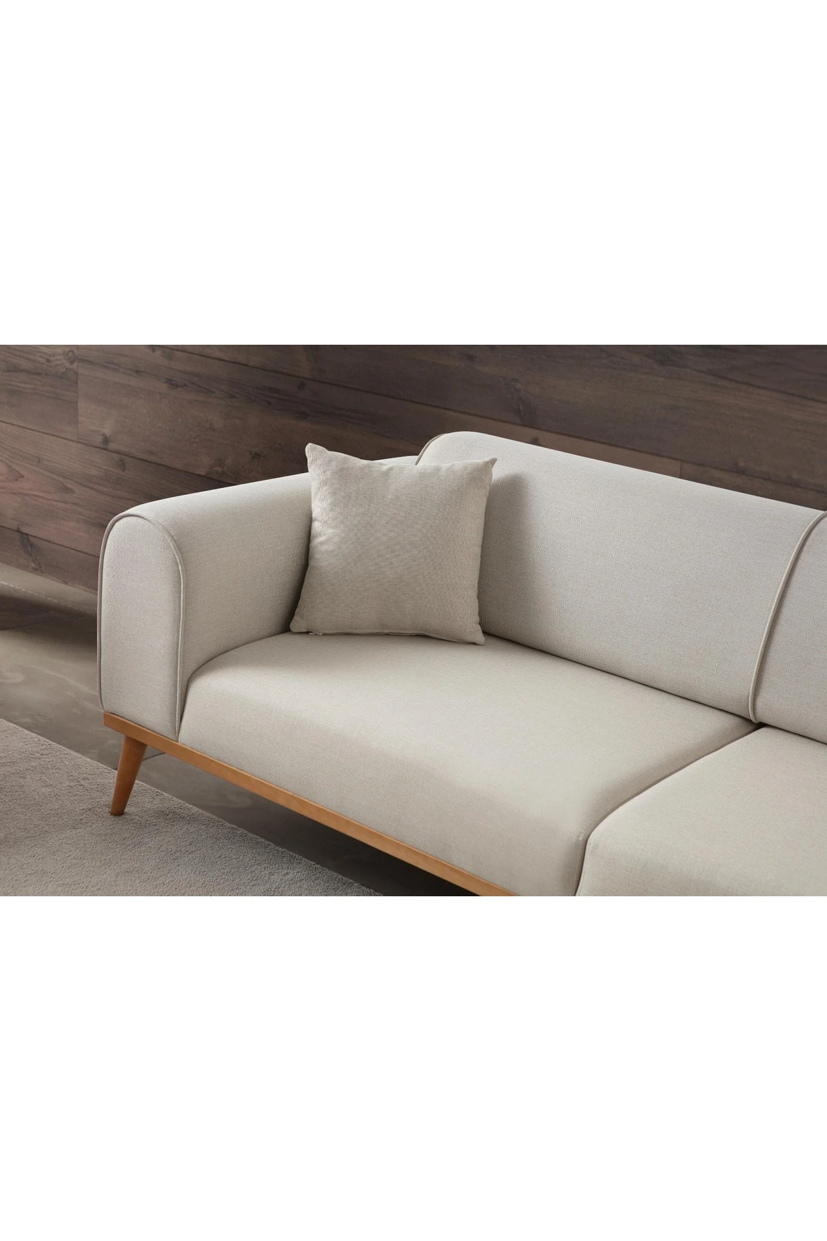 Rebul Üçlü Koltuk Krem