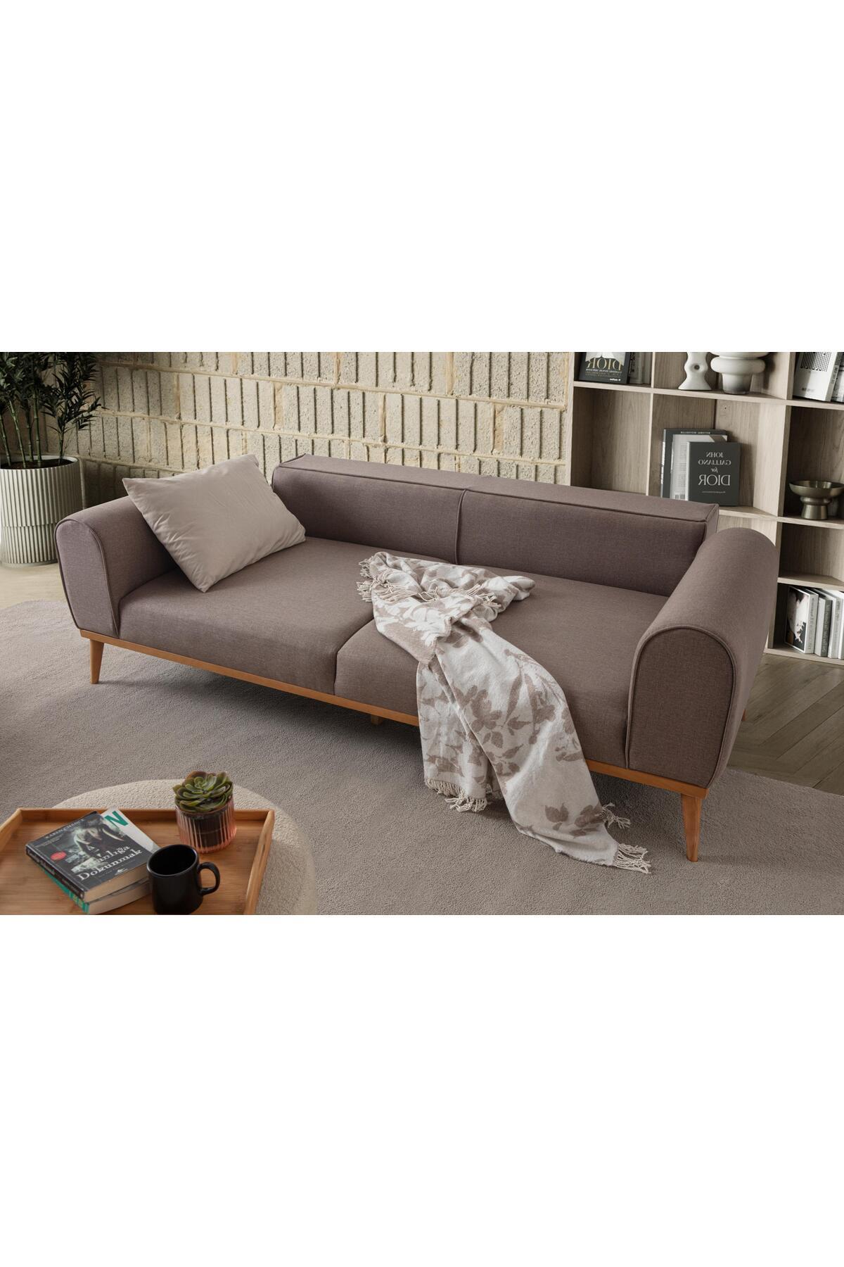 Rebull 3+1 Koltuk Takımı Kahverengi