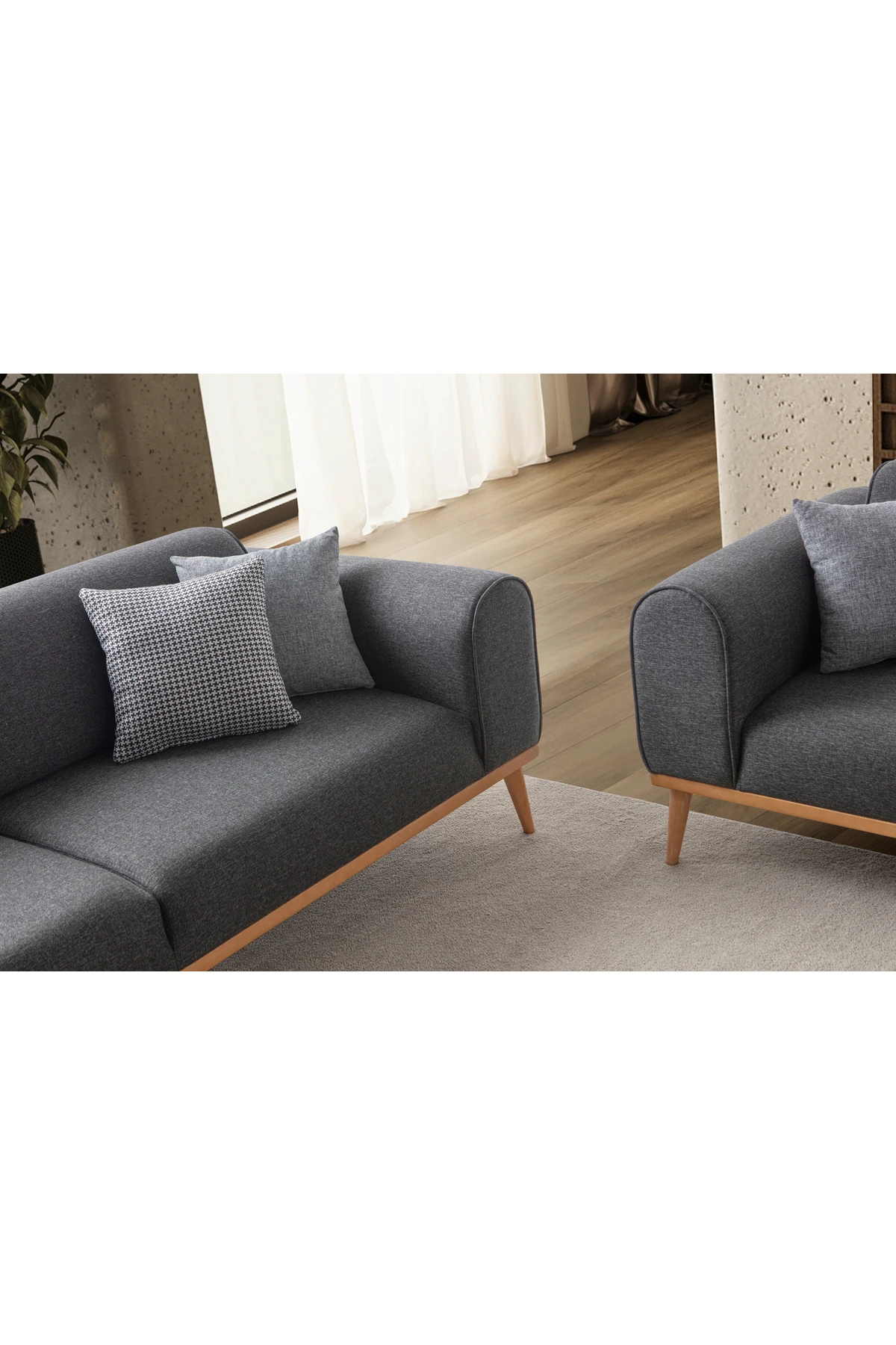 Rebull 3+3 Koltuk Takımı Antrasit