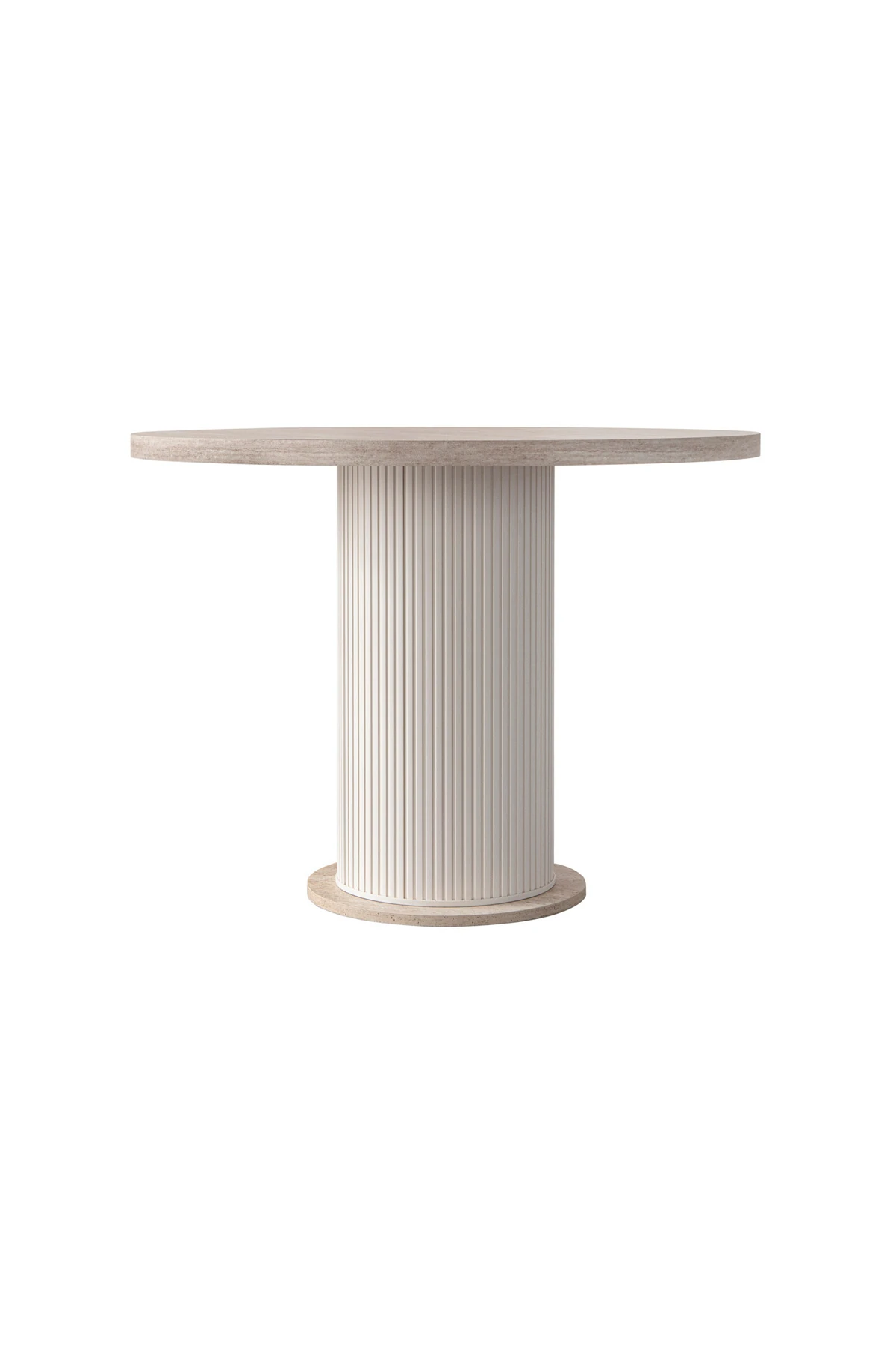 Traverten 2 Sandalyeli Yuvarlak Masa Takımı