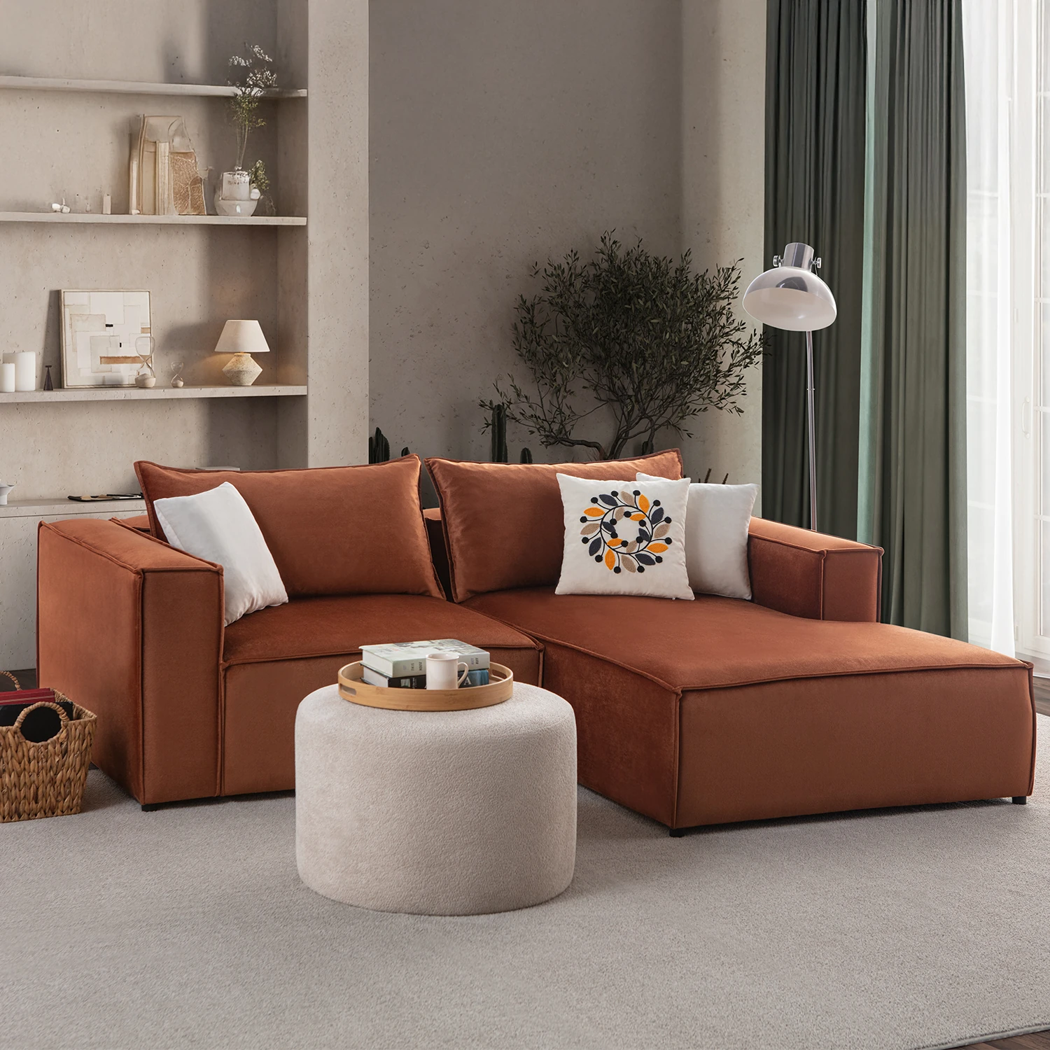 Arven Köşe Koltuk Takımı Kiremit