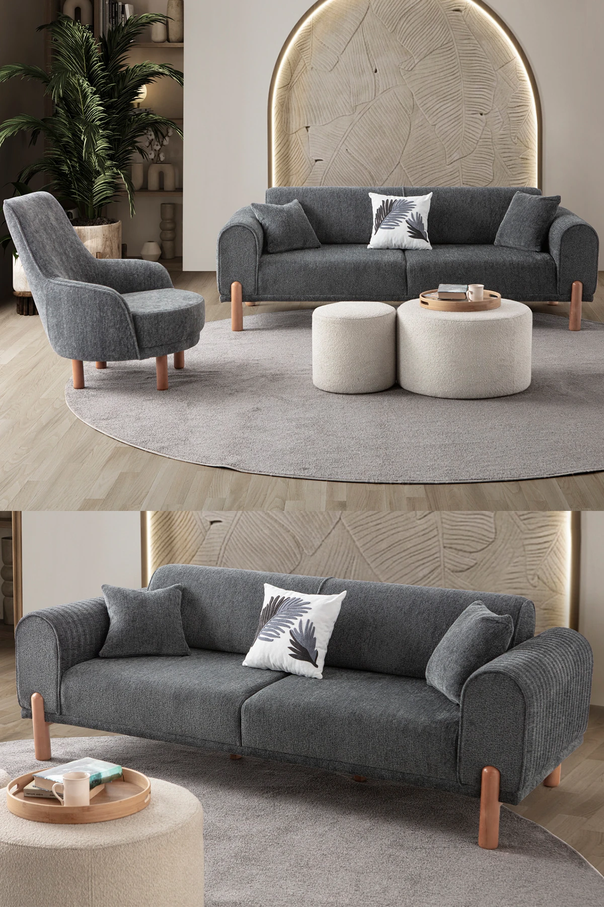 Armoni 3+1 Koltuk Takımı Antrasit