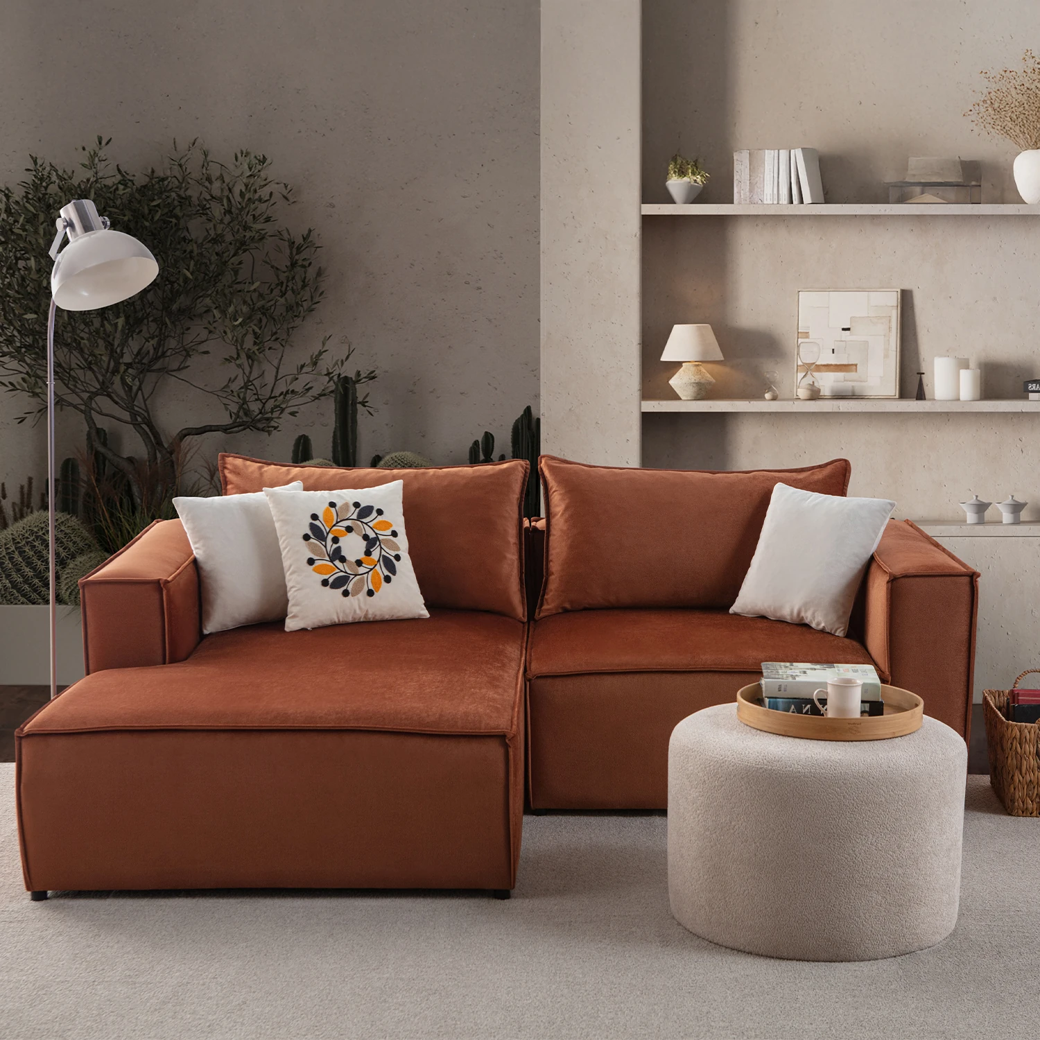 Arven Köşe Koltuk Takımı Kiremit