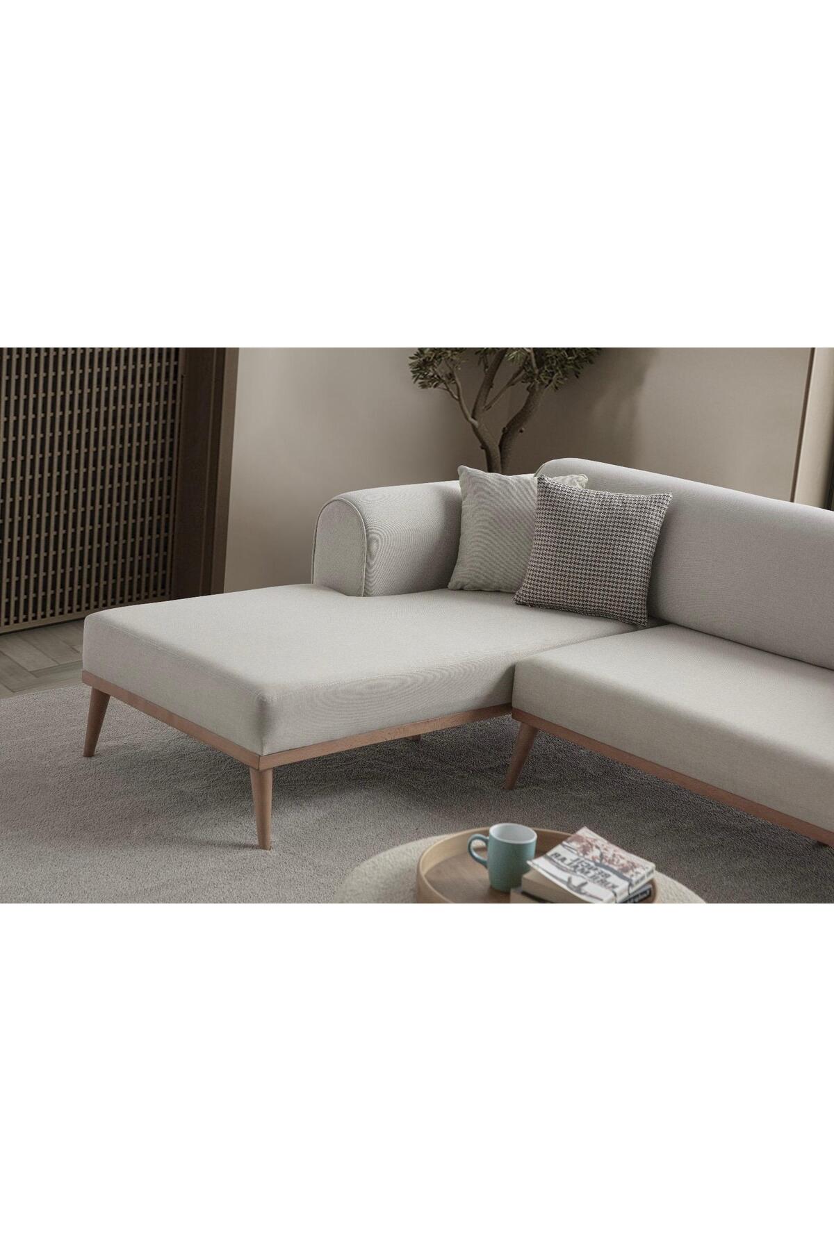 Rebull Köşe Koltuk Takımı Krem