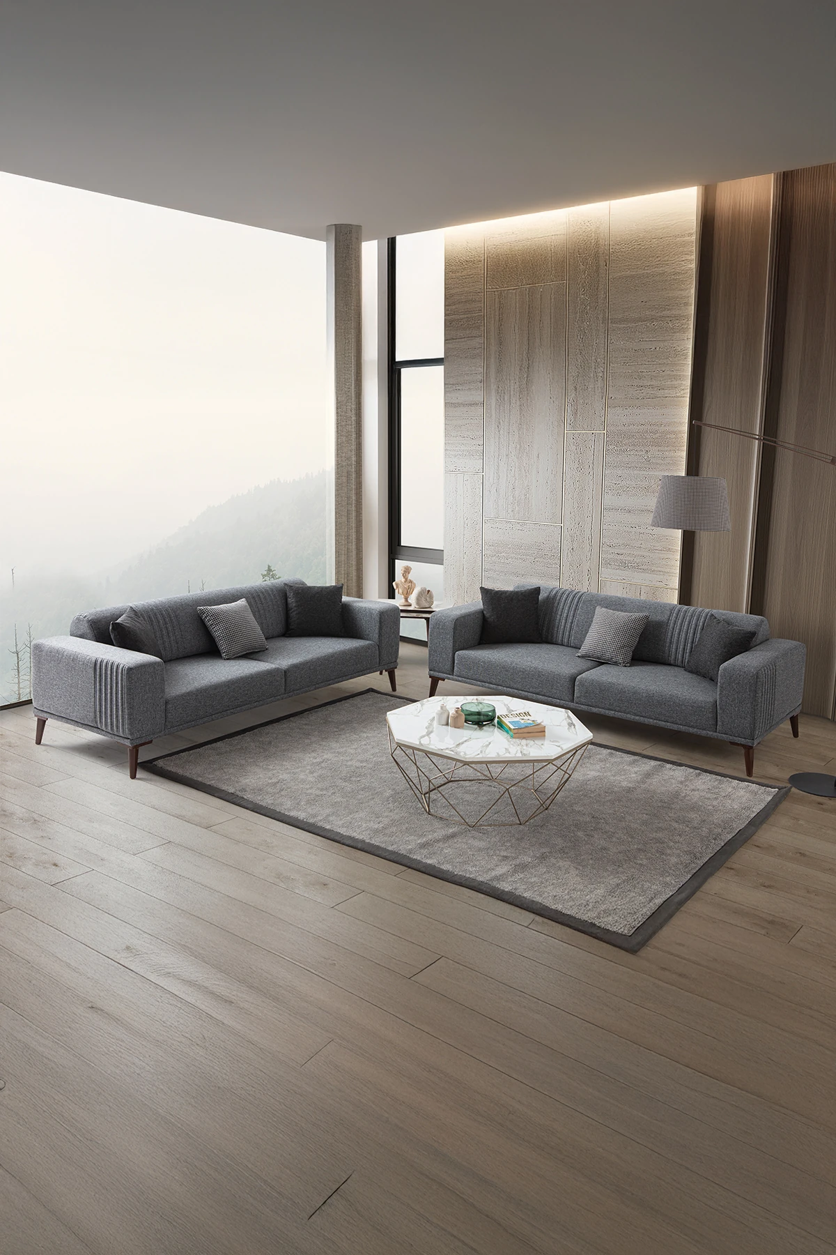 Regnar 3+3 Koltuk Takımı Gri