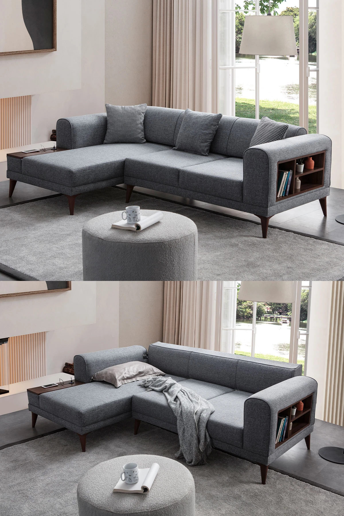 Drog Köşe Koltuk Takımı Gri