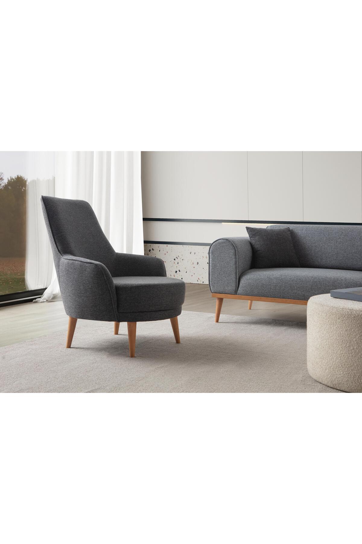 Rebull 3+1 Koltuk Takımı Gri