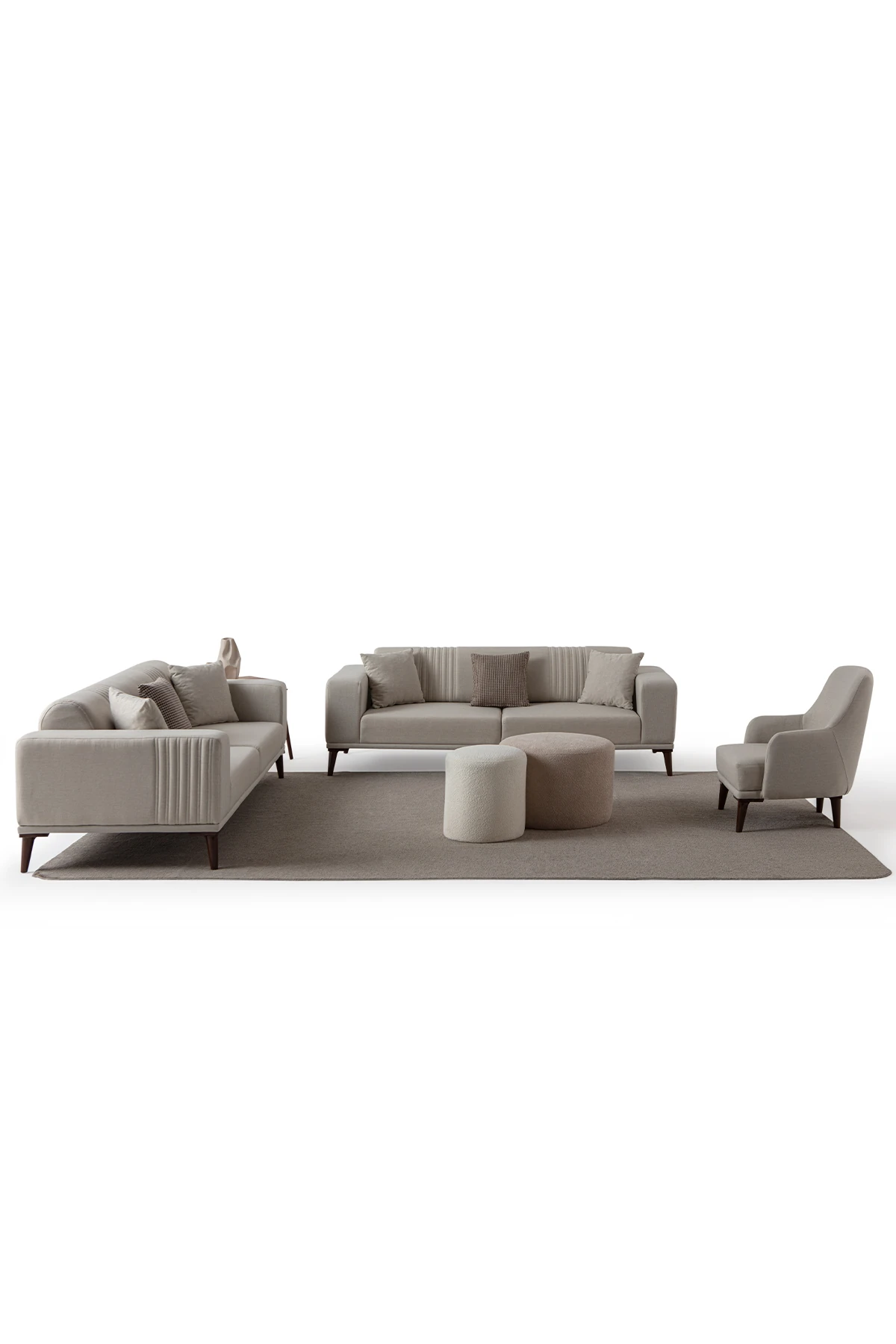 Regnar 3+3+1 Koltuk Takımı Krem