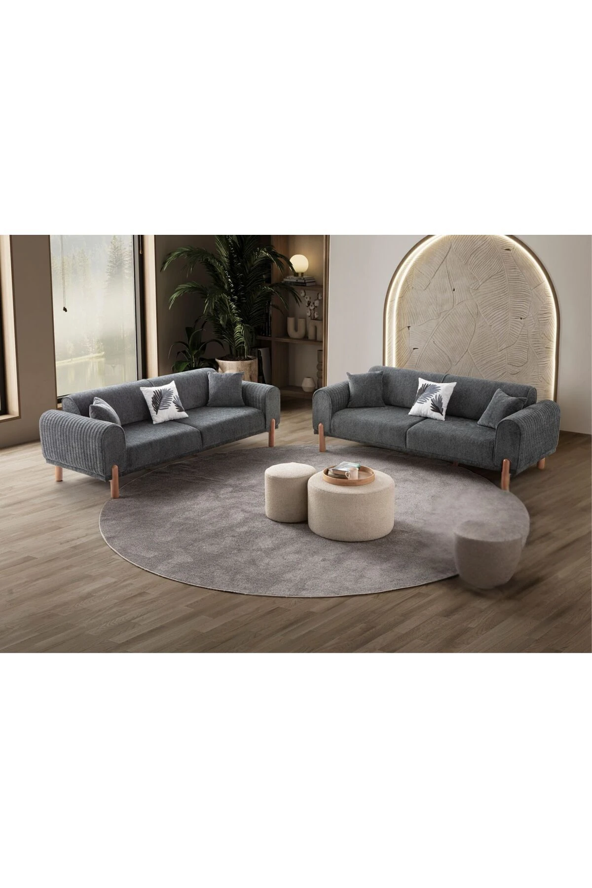 Armoni 3+3 Koltuk Takımı Antrasit