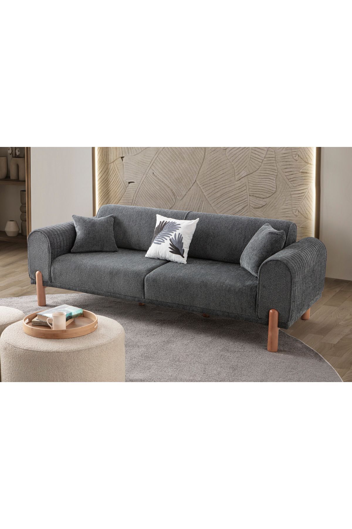 Armoni Üçlü Koltuk Antrasit