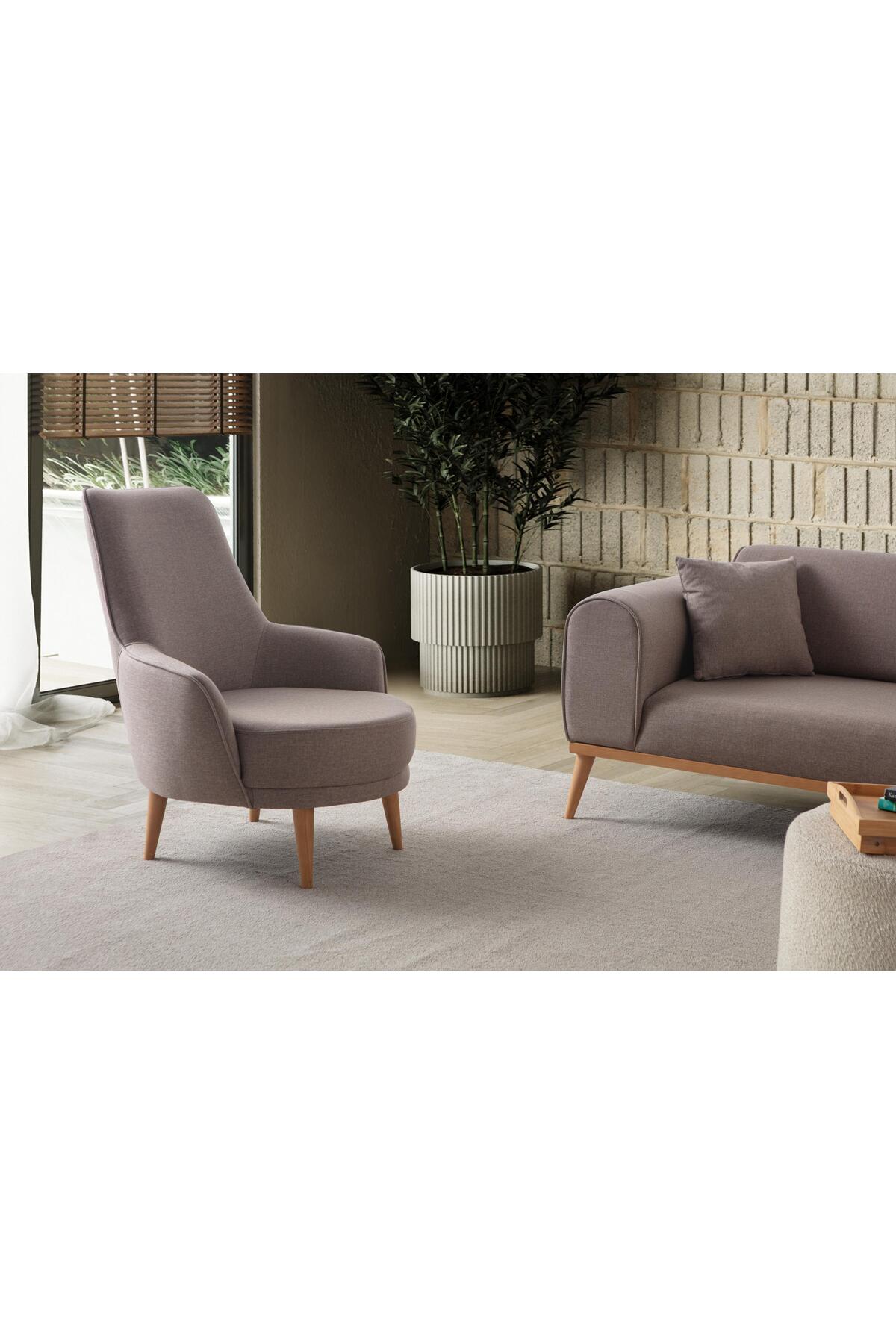 Rebull 3+3+1+1 Koltuk Takımı Kahverengi