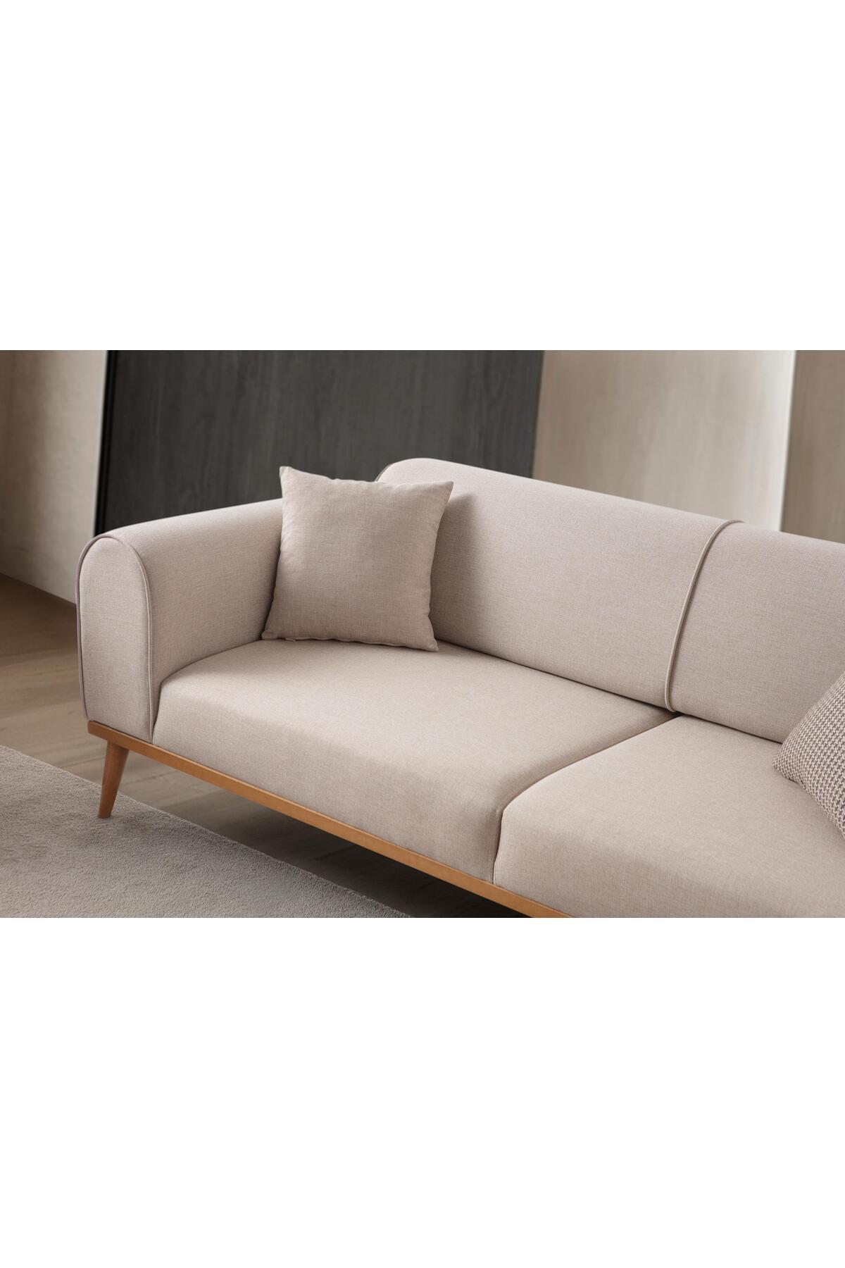 Rebull 3+3 Koltuk Takımı Sütlü Kahve