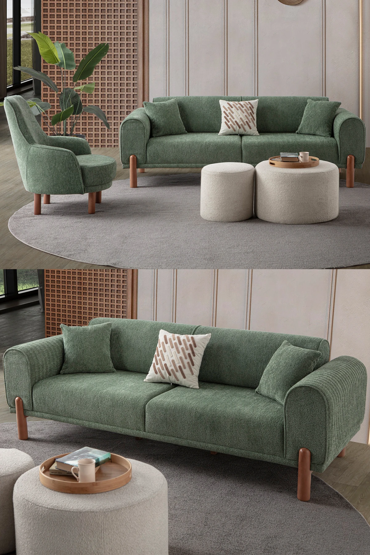 Armoni 3+3+1 Koltuk Takımı Yeşil