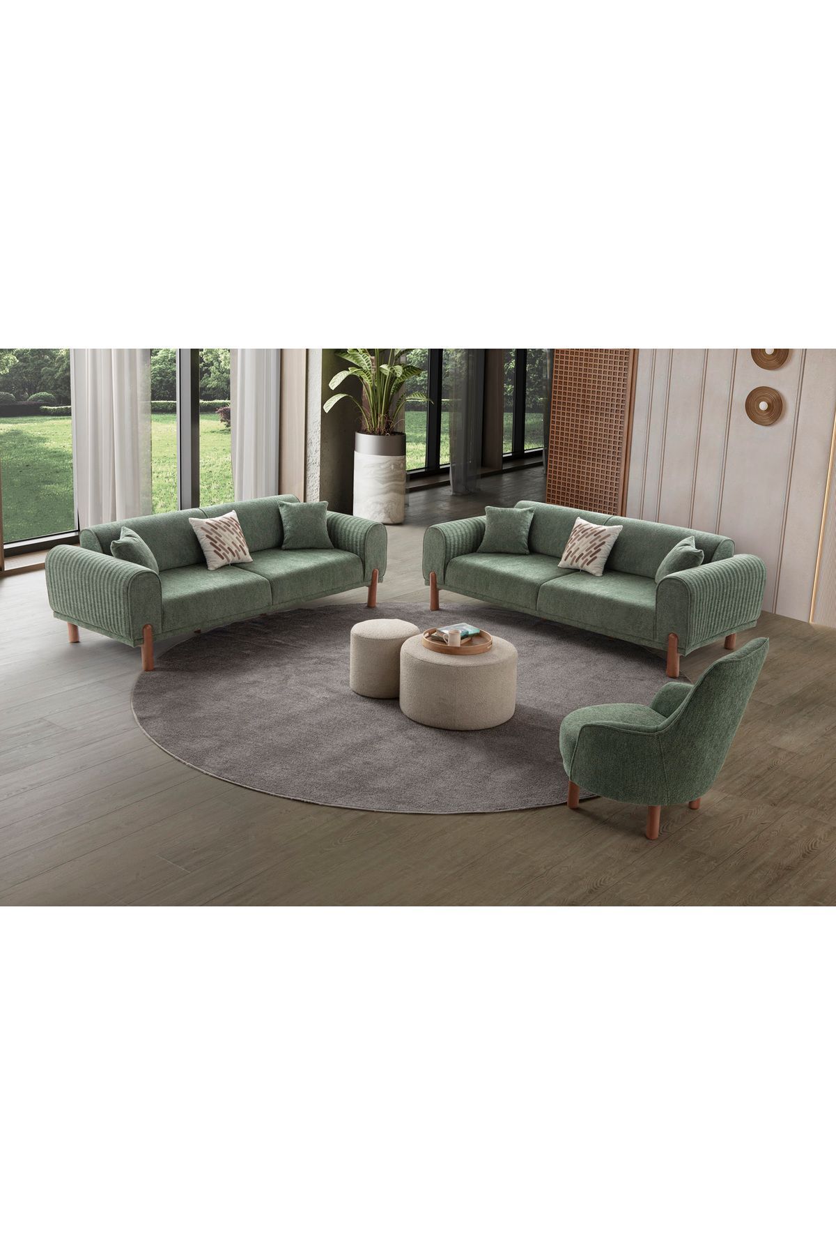 Armoni 3+3+1 Koltuk Takımı Yeşil