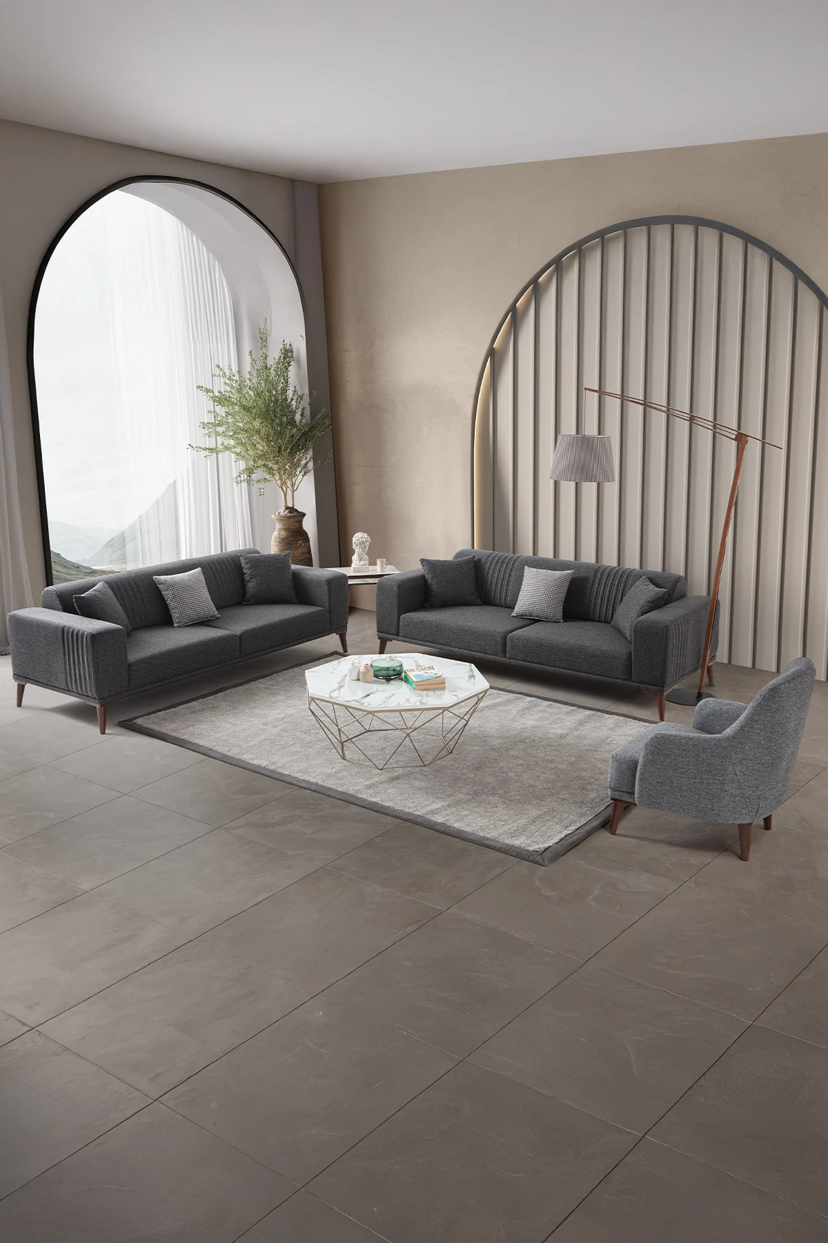 Regnar 3+3+1 Koltuk Takımı Antrasit