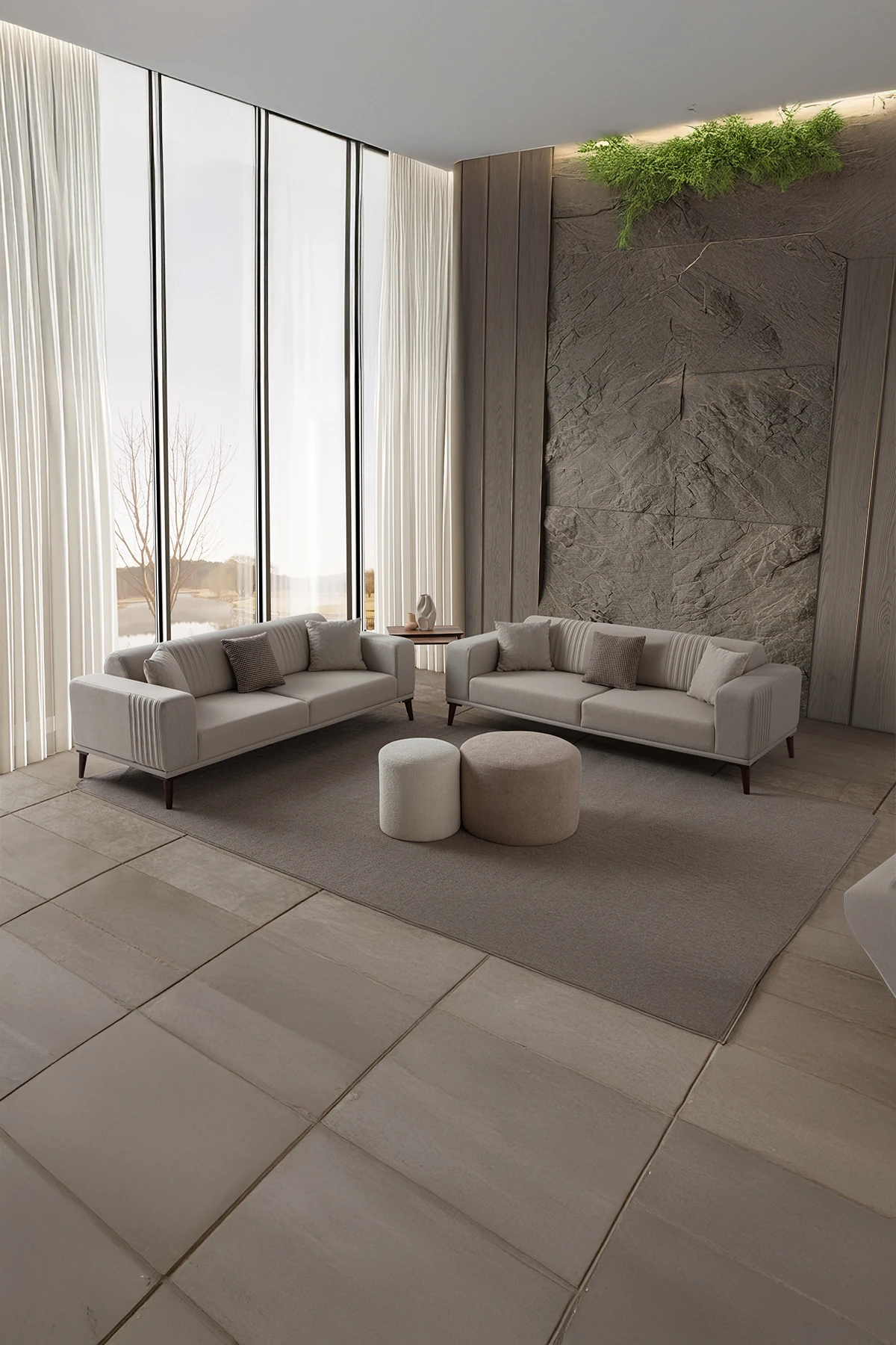 Regnar 3+3 Koltuk Takımı Krem