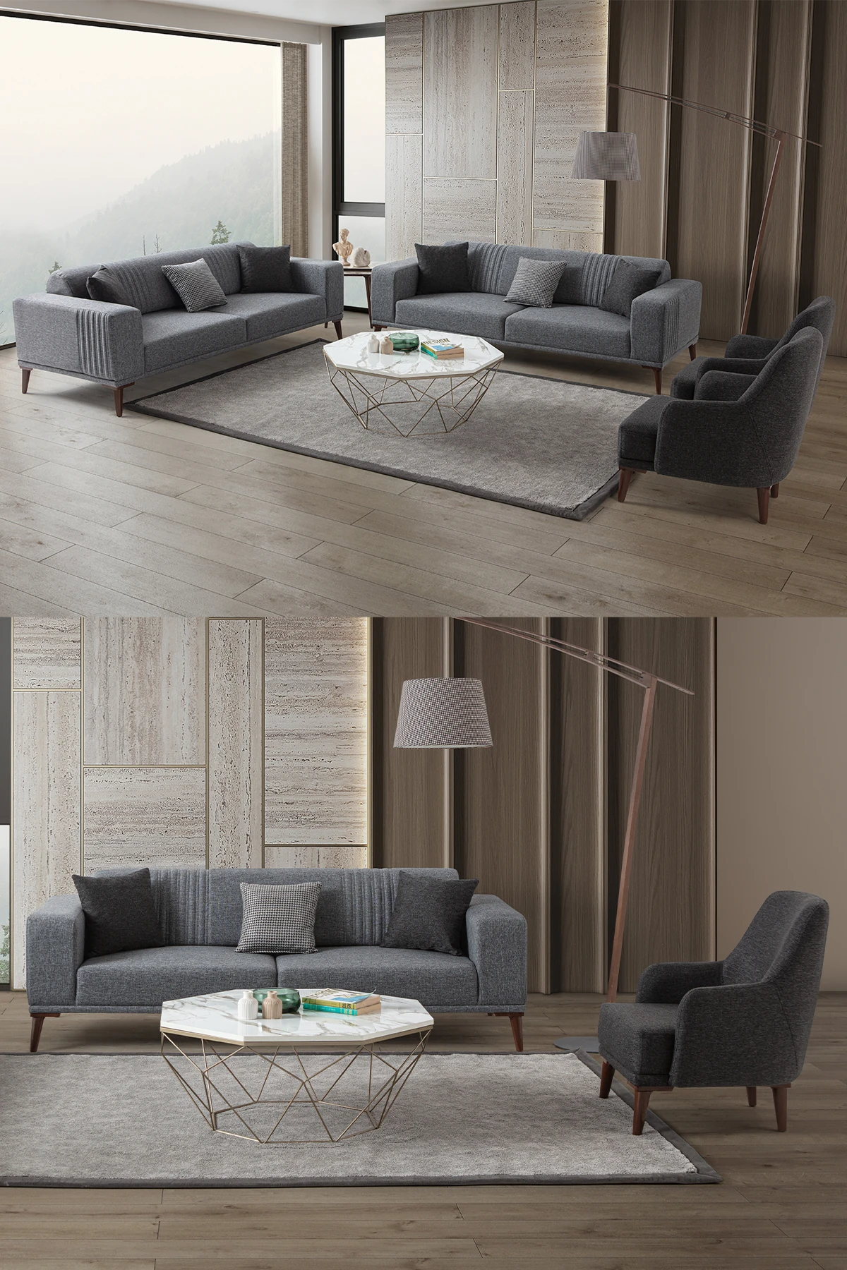 Regnar 3+3+1+1 Koltuk Takımı Gri