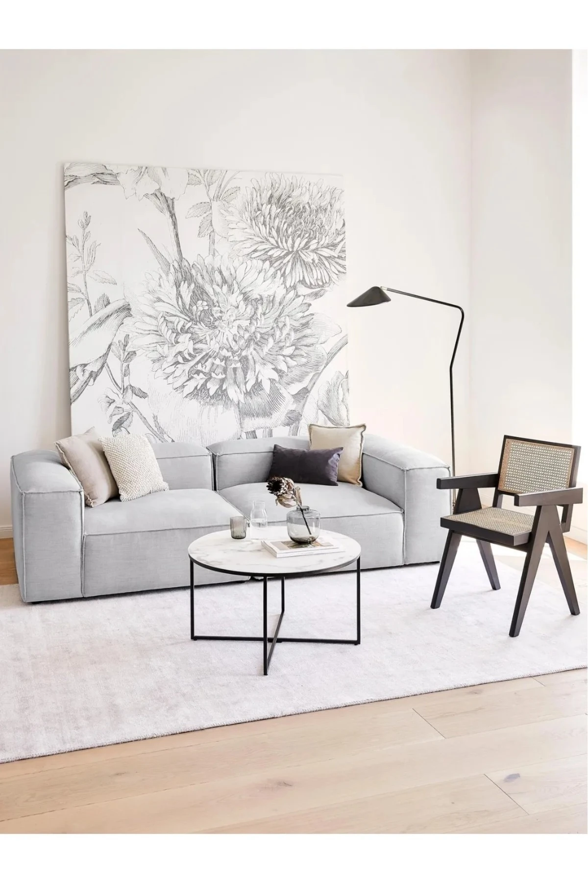 Mira 2 Modüler İkili Koltuk Keten Gri