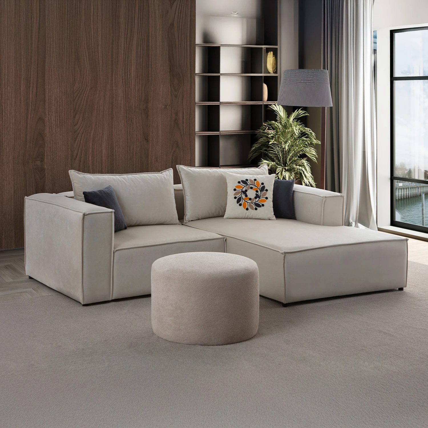 Arven Köşe Koltuk Takımı Krem