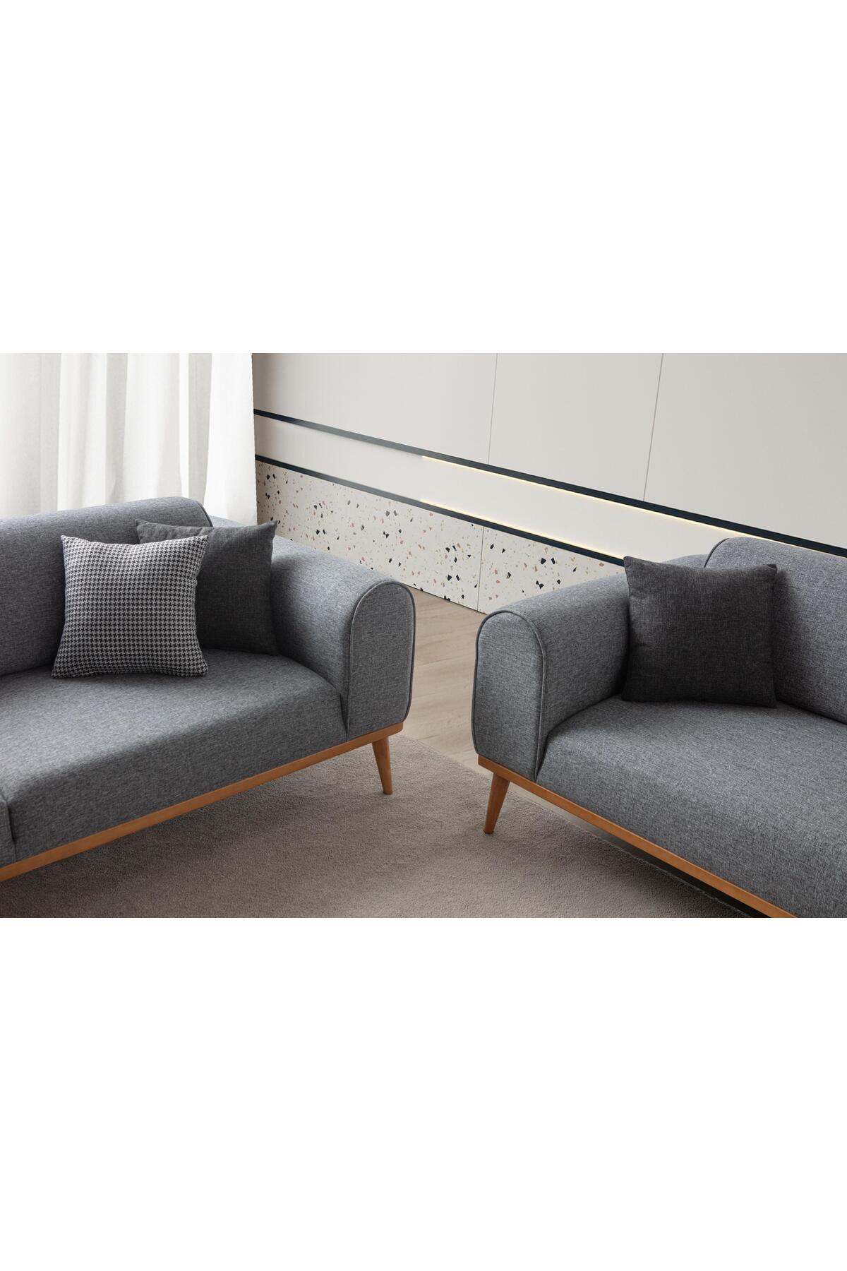 Rebull 3+3 Koltuk Takımı Gri