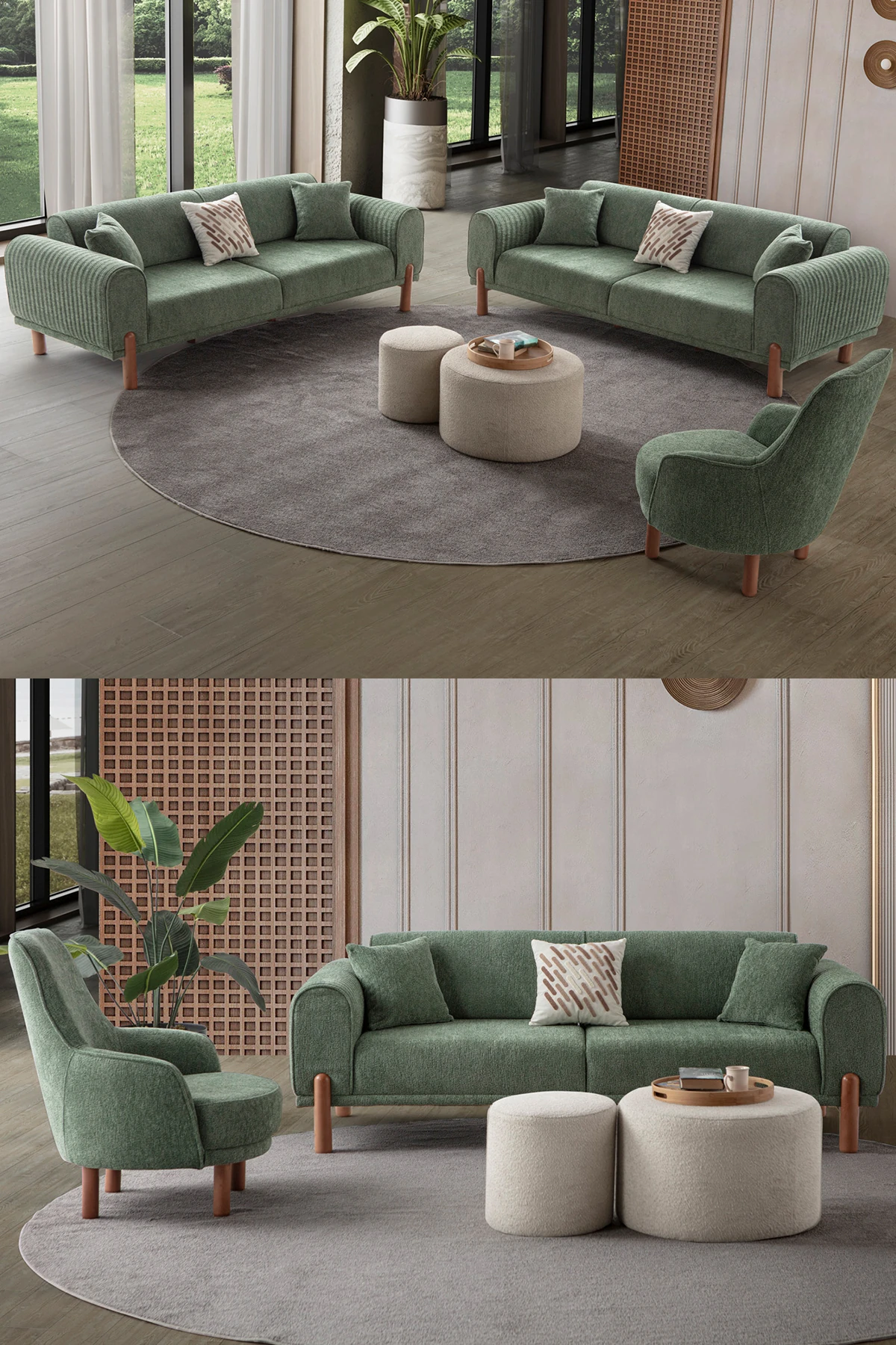 Armoni 3+3+1+1 Koltuk Takımı Yeşil