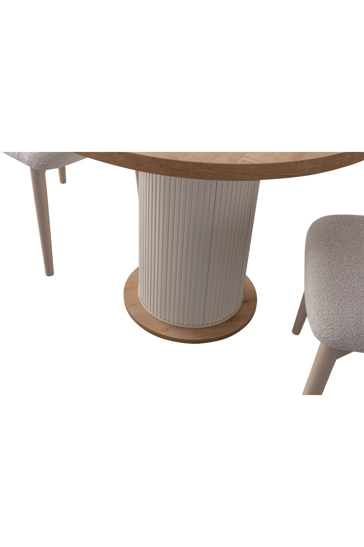 Safir Meşe Yuvarlak Masa