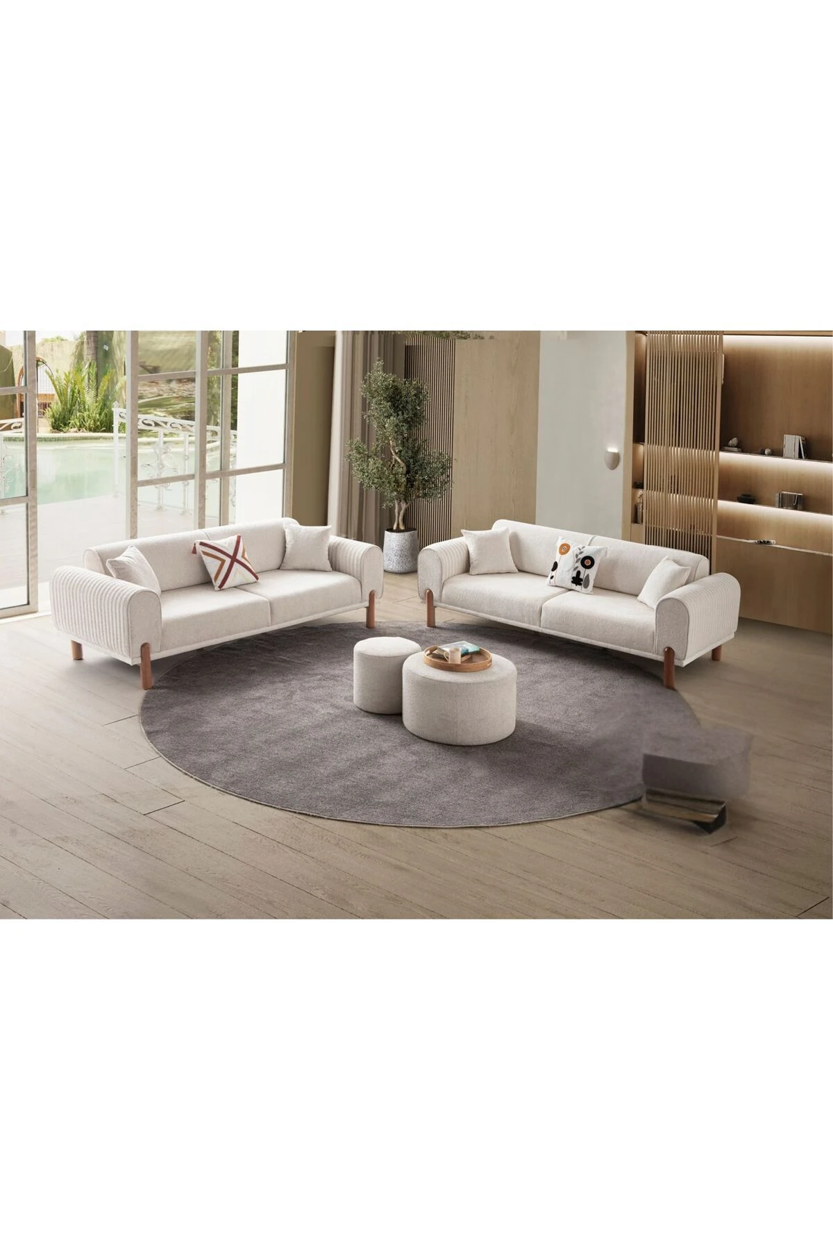 Armoni 3+3 Koltuk Takımı Krem