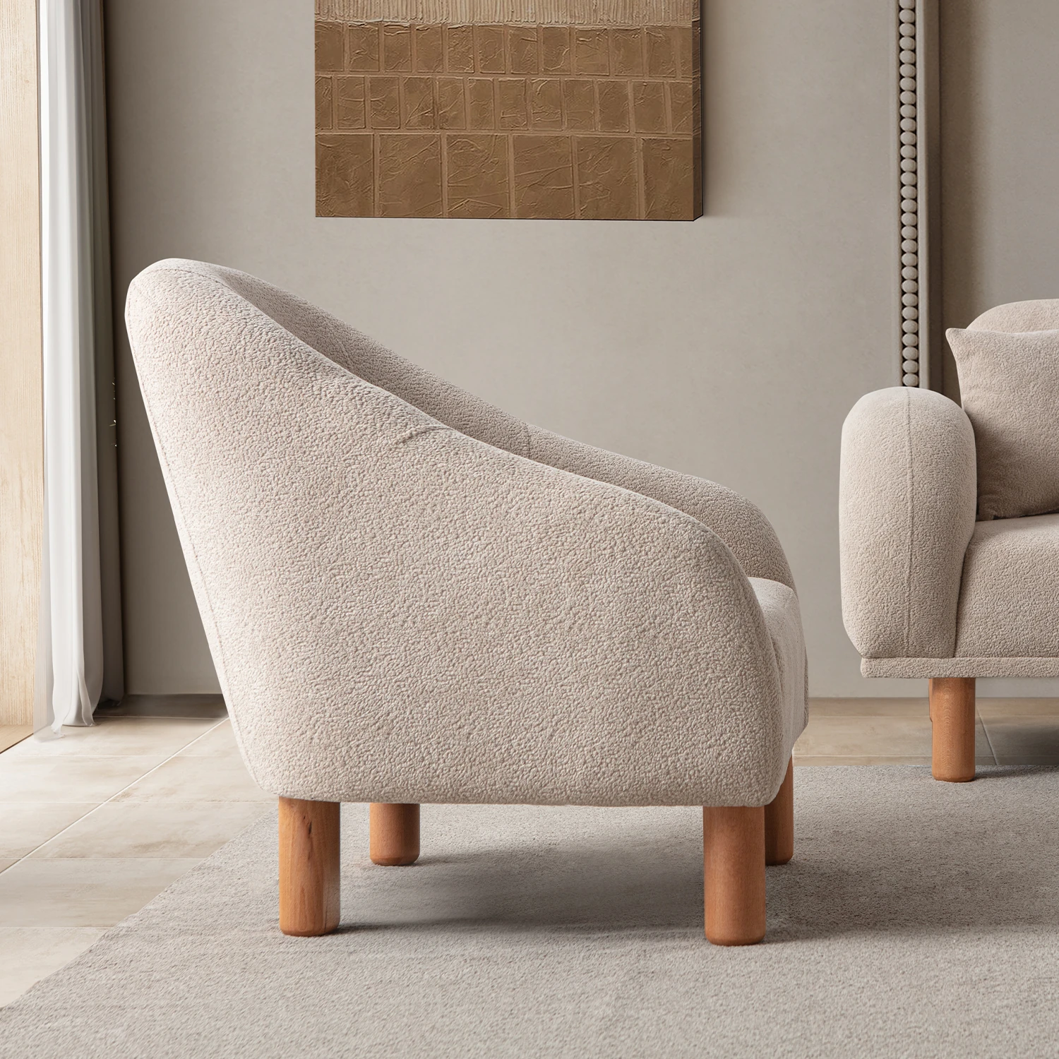 Regnum Koltuk Takımı 3+3+1 Taş Rengi